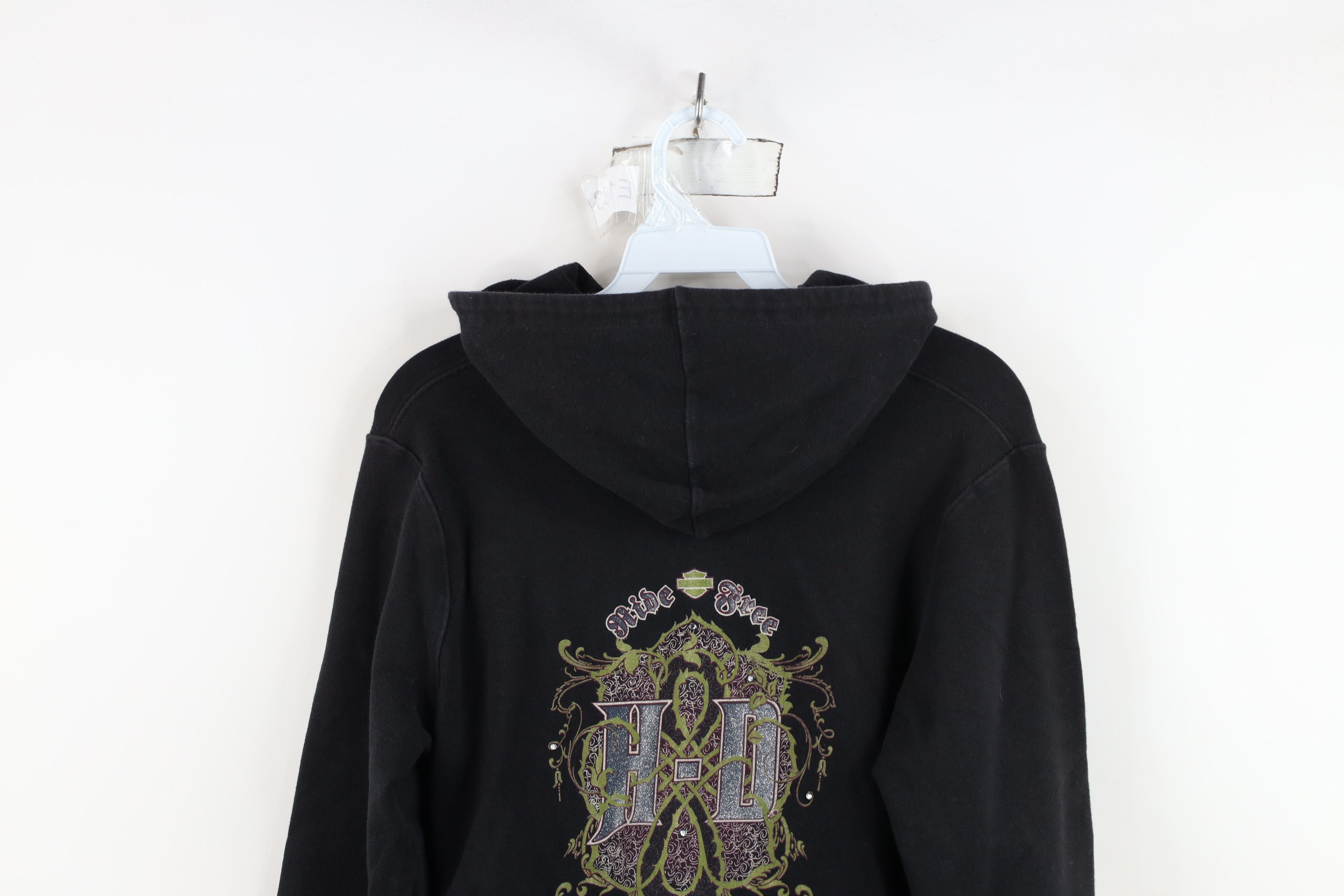 Harley Davidson Vintage Harley Davidson Sequin Tribal Tie Full Zip Hoodie Size S / US 4 / IT 40 - 15 Thumbnail
