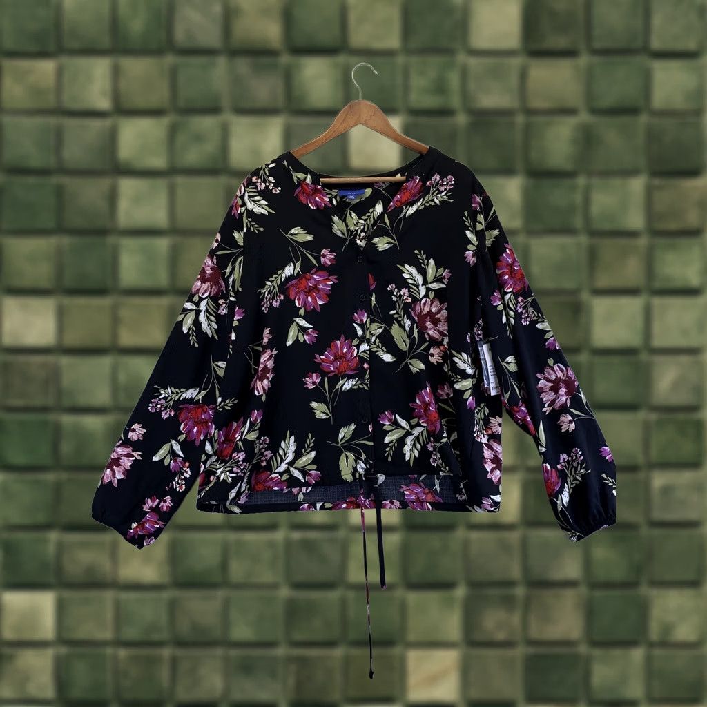 Apt. 9 Apt.9 Black Chiffon Crop Blouse Top Womens 2XL NWT-6732 Shirt Womens 2XL Black Chiffon Cropped Top Size XXL / US 16-18 / IT 52-54 - 1 Thumbnail