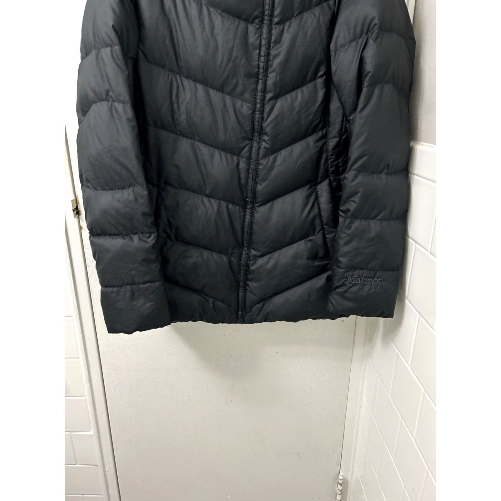 Marmot Marmot Puffer Jacket Womens Medium Black 700 Fill Down Fleece Lined Full Zip L/S Size M / US 6-8 / IT 42-44 - 3 Thumbnail