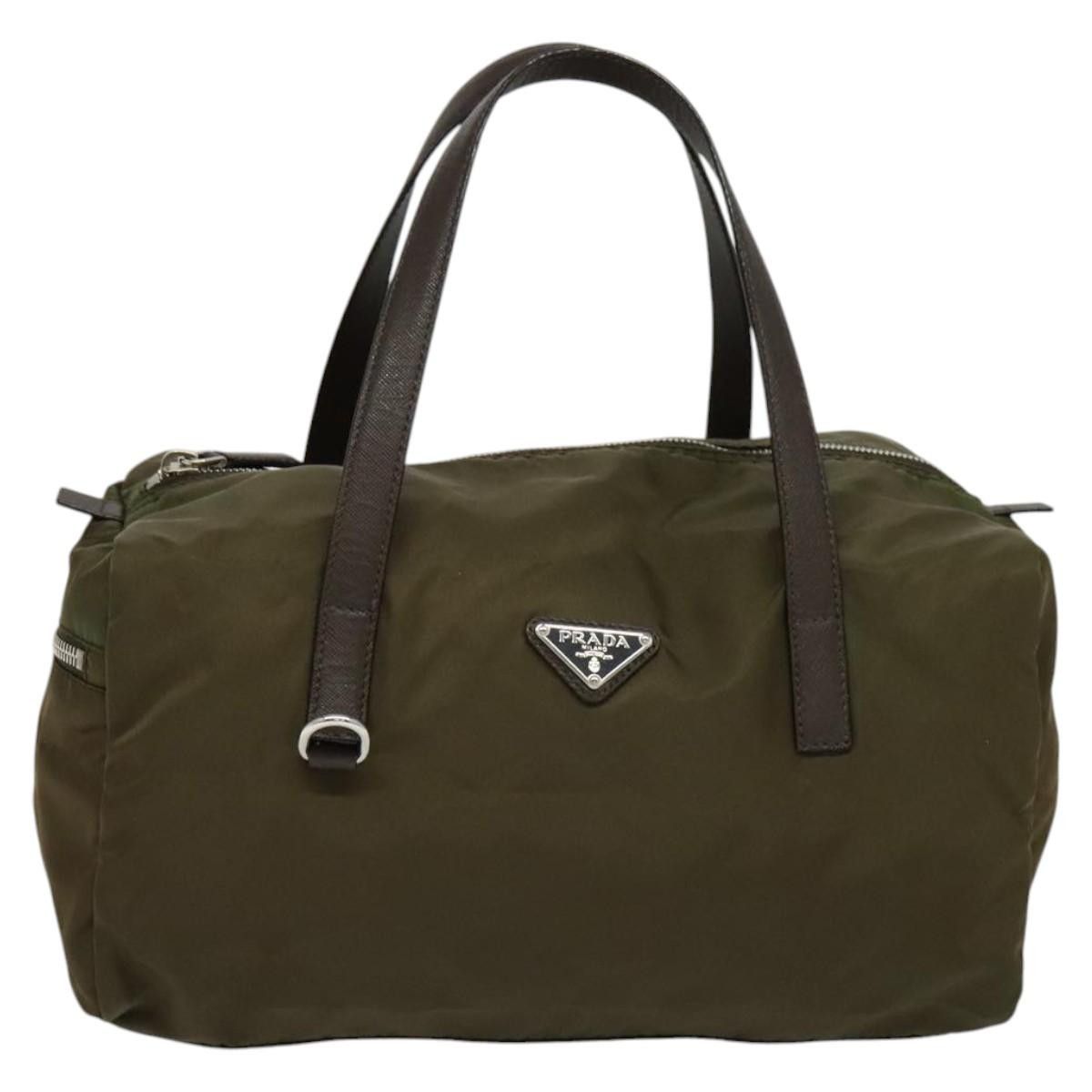 Prada Tessuto Khaki Synthetic Travel Bag (Pre-Owned) Size ONE SIZE - 1 Thumbnail