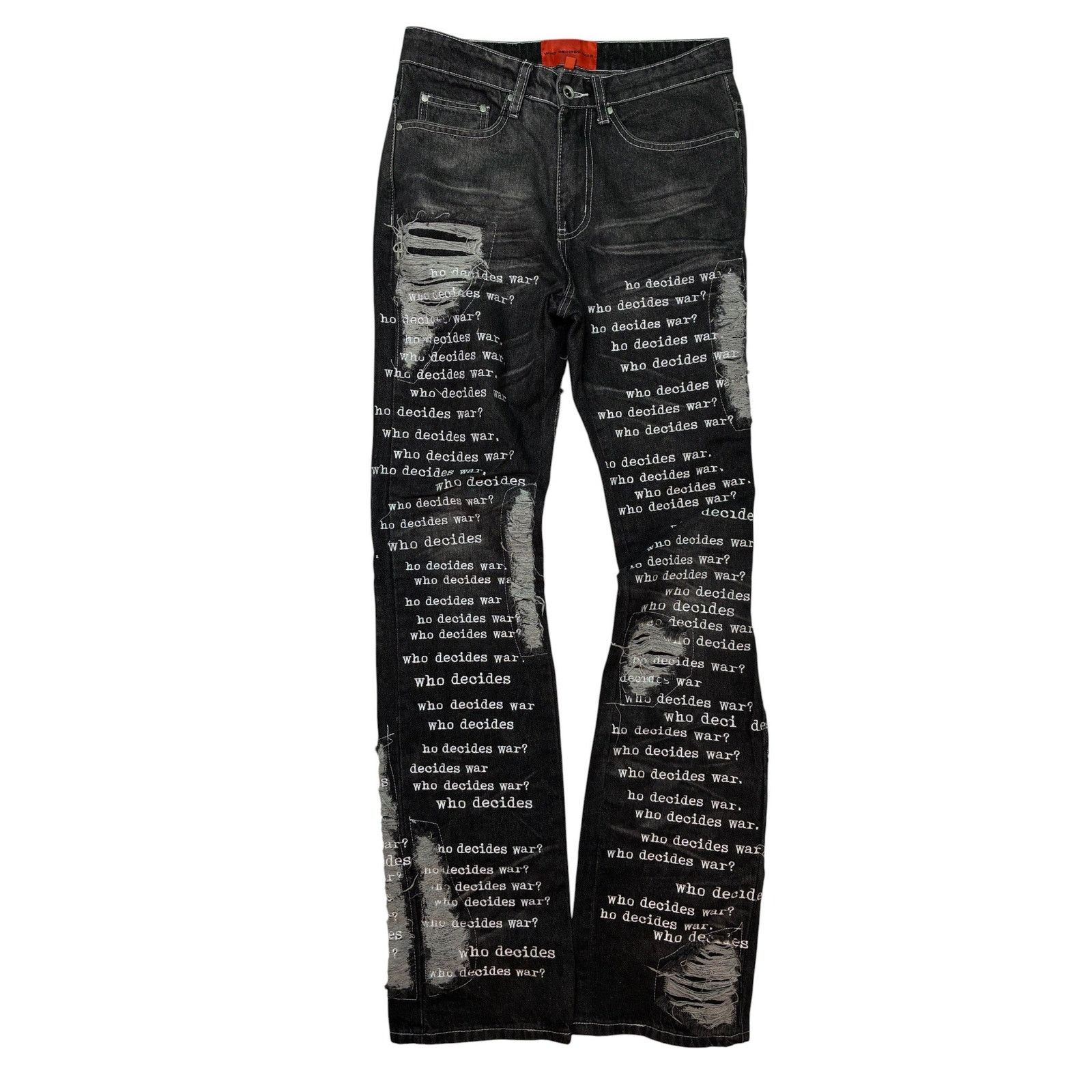 Who Decides War WDW Scripture Black Jeans Size US 28 / EU 44 - 1 Thumbnail