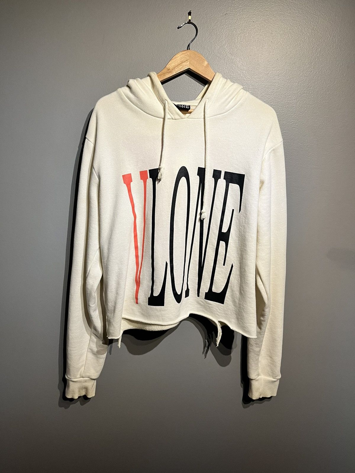 Vlone Vlone Cropped Reversible Hoodie Grailed