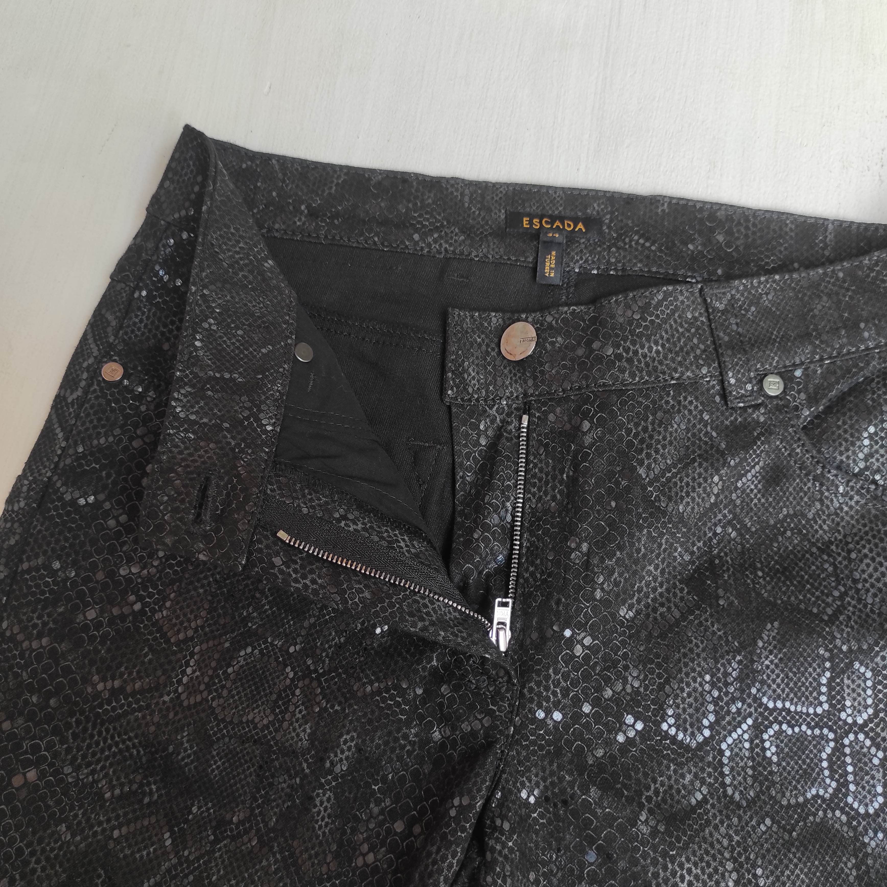 Escada Escada Python Pants Black Snake Print Sexy Designer Size 30" / US 8 / IT 44 - 6 Thumbnail