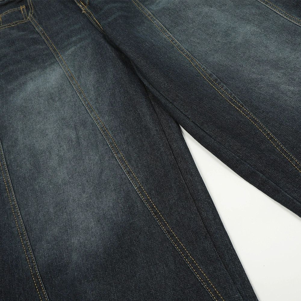 Vintage Men's street loose letter embroidered washed scimitar jeans Size US 32 / EU 48 - 4 Thumbnail
