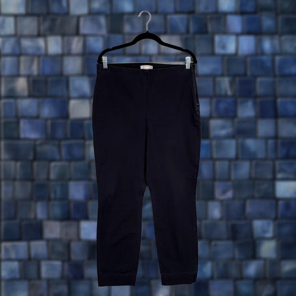 Everlane Everlane Womens 14 Black Ankle Tapered Dress Pants 27in Zip Casual Work Office Size 36" / US 14 / IT 50 - 1 Thumbnail