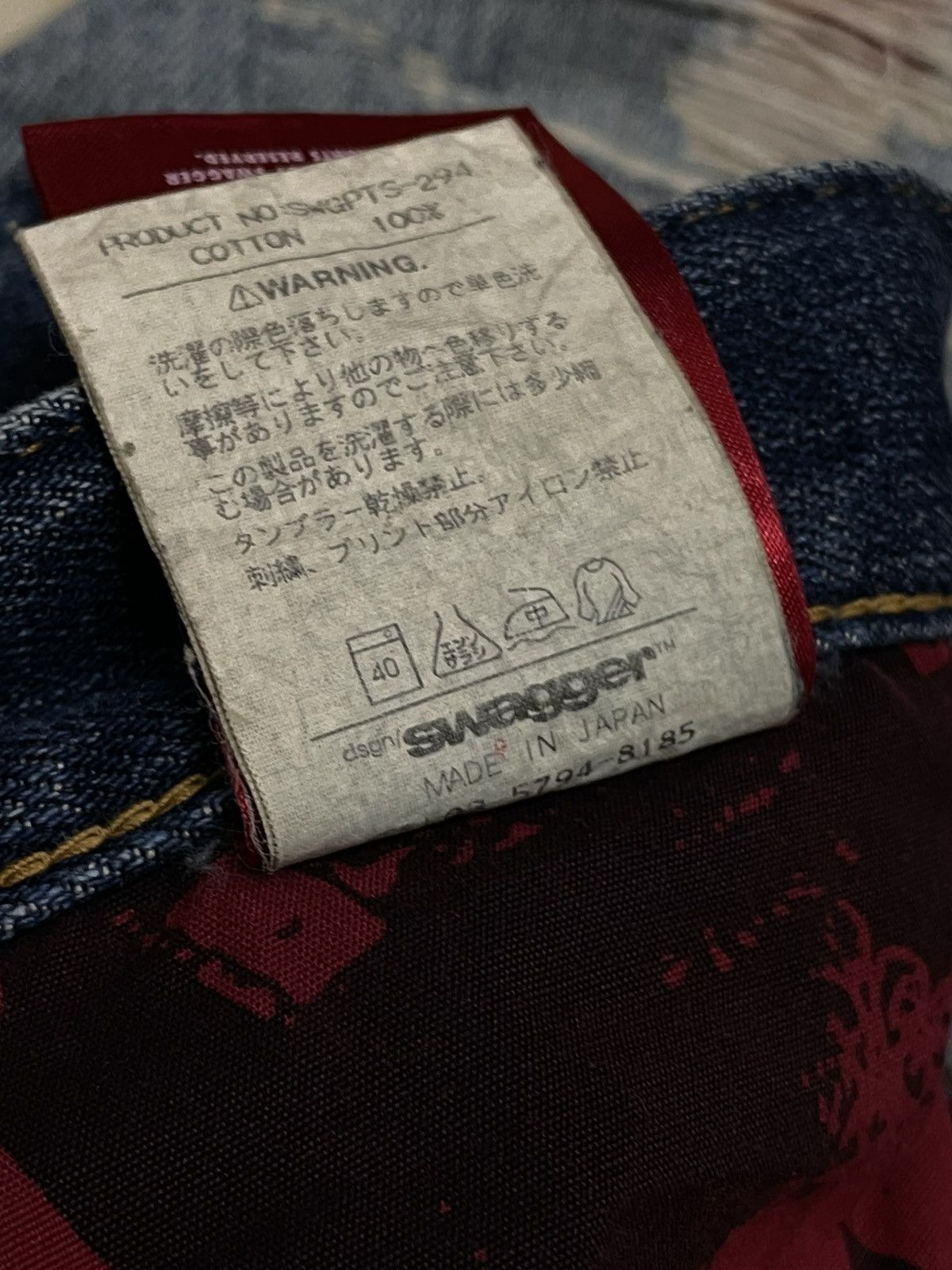 Swagger Vintage Og Japan Designer Swagger Anarchy Distressed Denim Size US 35 - 19 Thumbnail