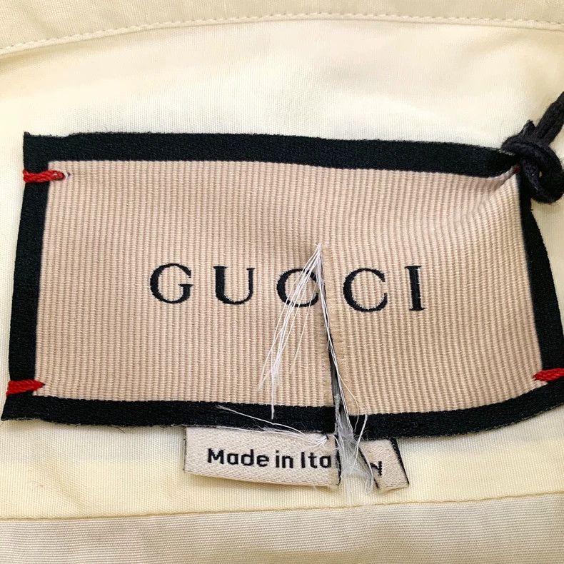 Gucci Gucci Size 38 Light yellow logo embroidered cotton long-sl Size US XS / EU 42 / 0 - 5 Thumbnail