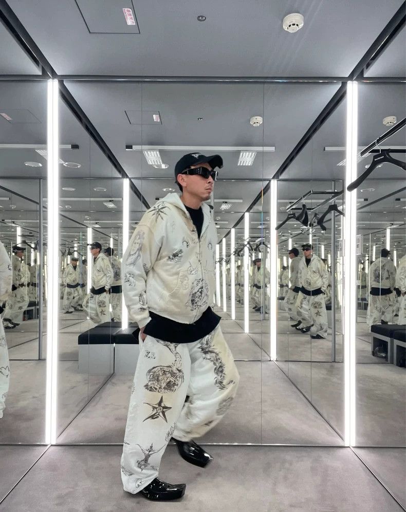 Balenciaga size S Tattoos, tattoos, mud-dyed graffiti pant