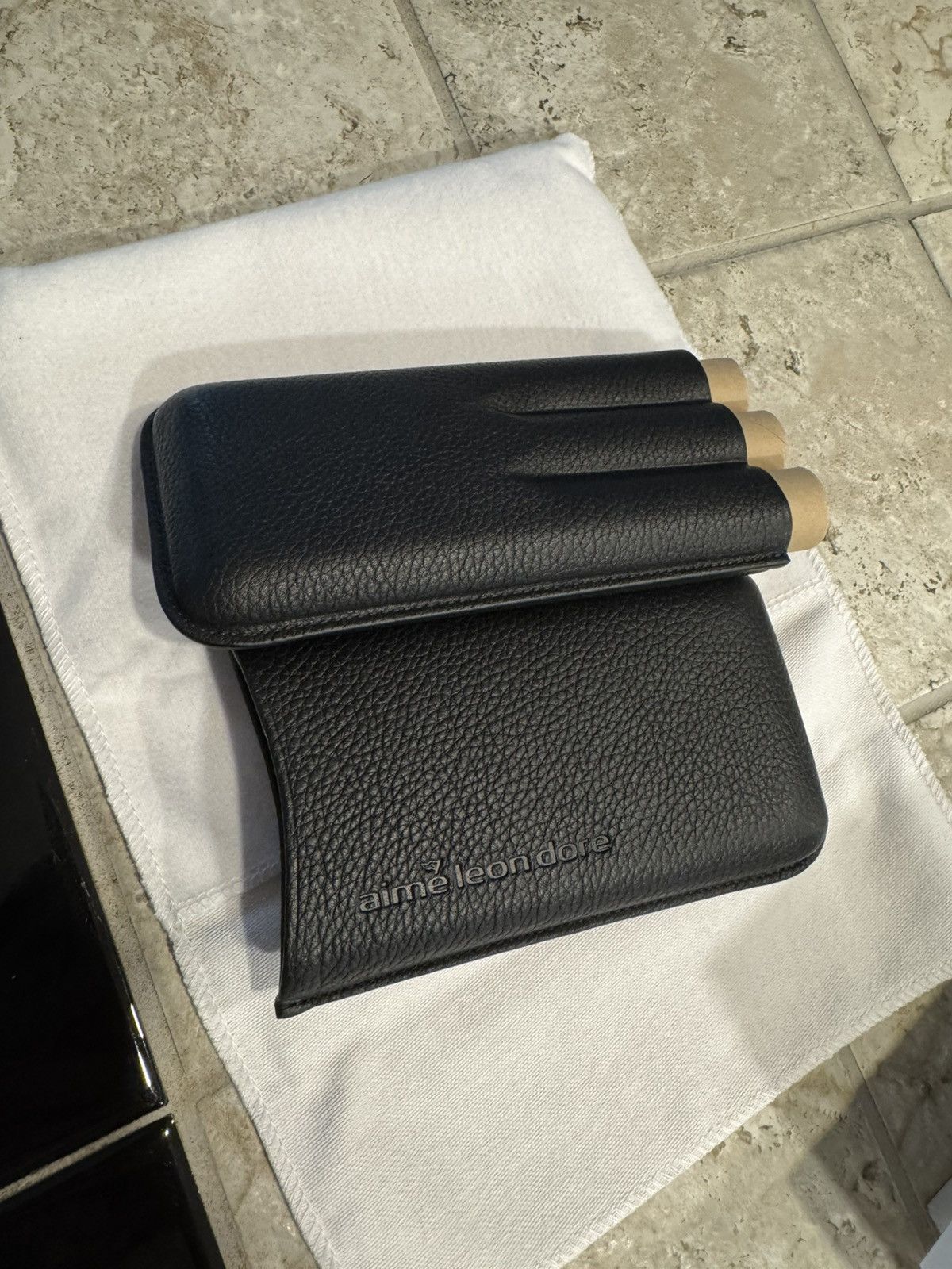 Aime Leon Dore ALD Golf Leather Cigar Case, Black Size ONE SIZE - 8 Thumbnail