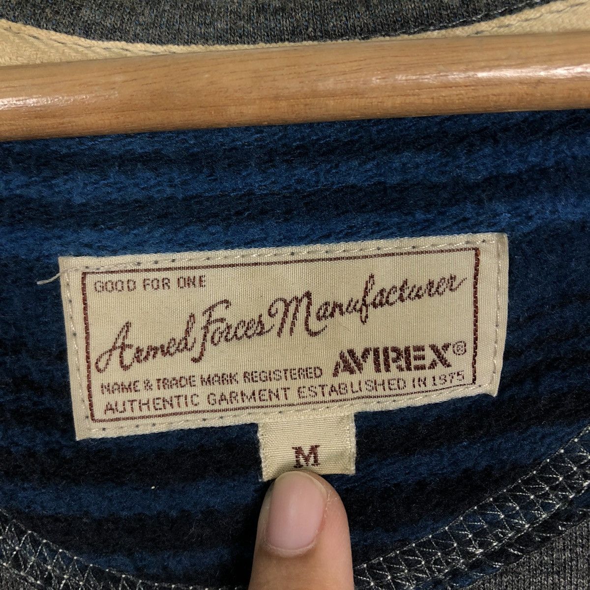 Japanese Brand 🔥Vintage Zipper Jacket Striped Avirex USA Mfg Military Size US M / EU 48-50 / 2 - 21 Thumbnail