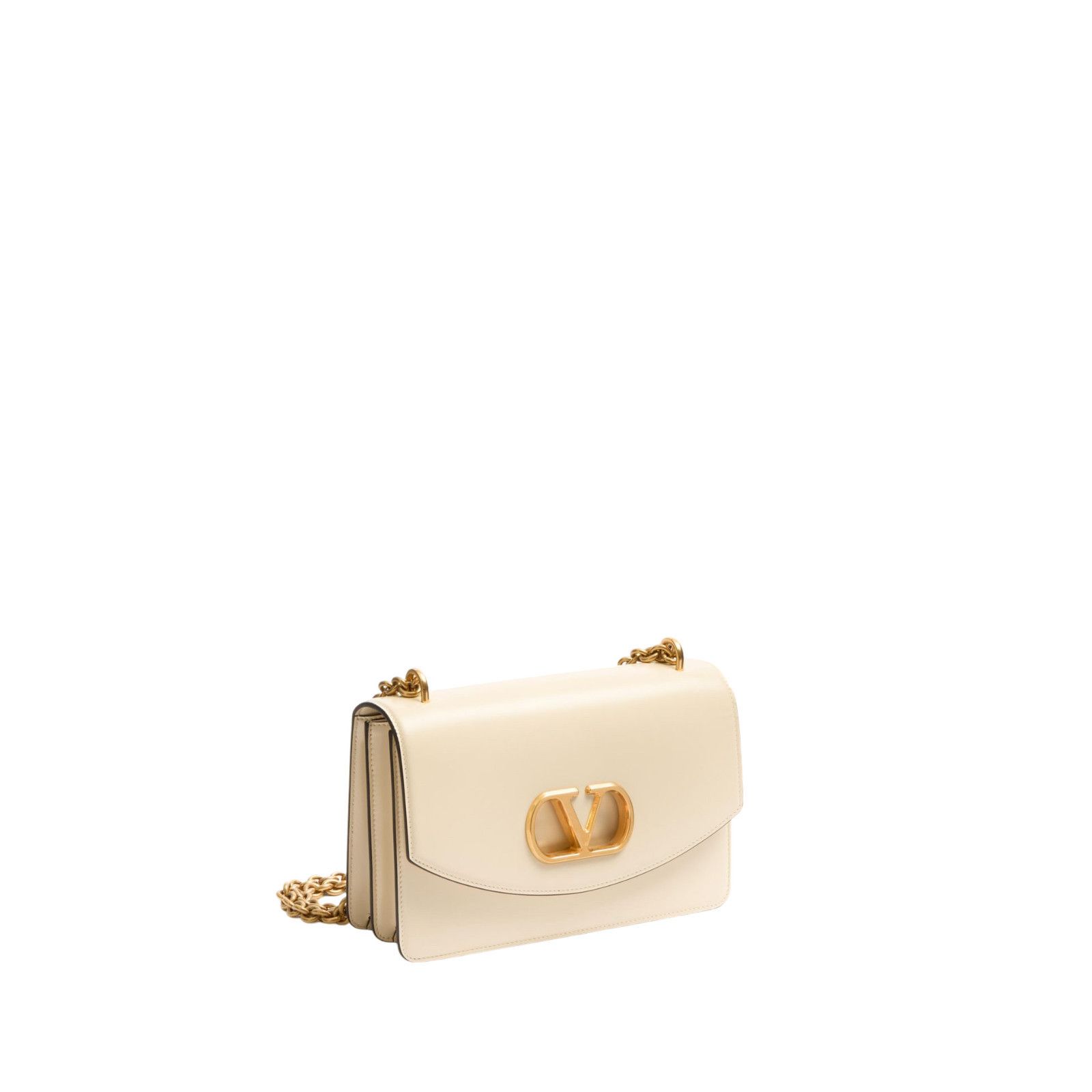 Valentino VALENTINO GARAVANI Vain Medium $4490 Ivory Shiny Leather Sho Size ONE SIZE - 2 Thumbnail