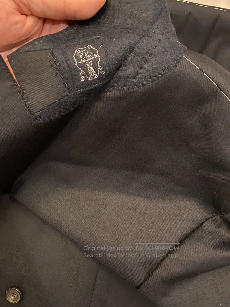 Brunello Cucinelli Brunello Cucinelli Double-breasted suit, handcrafted, virg Size 50L - 8 Thumbnail
