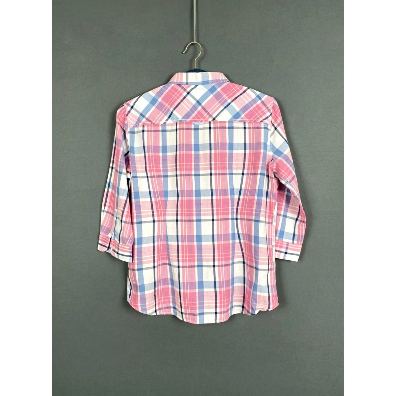 Saint James Saint James Top Womens Size 10 Pink Plaid Long Sleeve Breathable Button Up Size L / US 10 / IT 46 - 2 Thumbnail