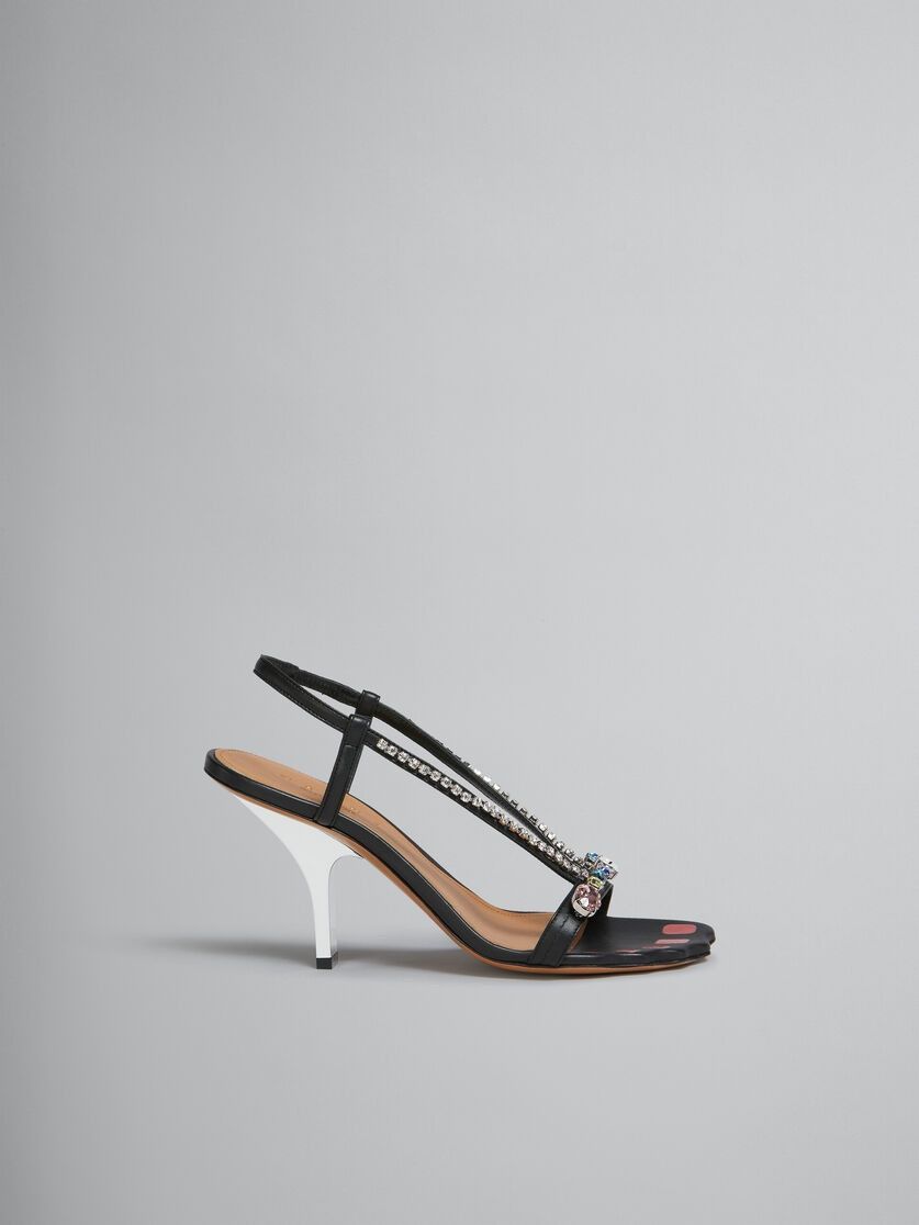 Marni oc11z0525 Leather Sandals With Gemstones in Black Size US 5 / IT 35 - 2 Thumbnail