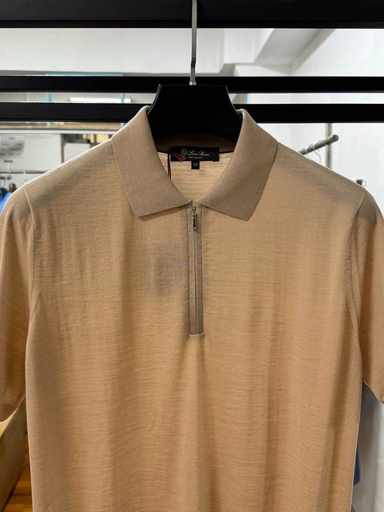 Loro Piana LORO PIANA Lapel Solid Polo Shirt Size US M / EU 48-50 / 2 - 2 Thumbnail