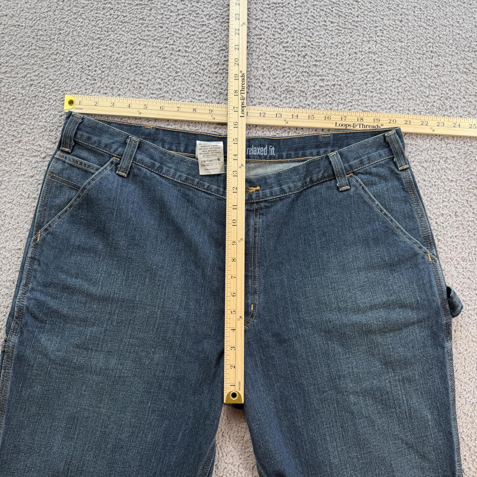 Carhartt Carhartt Relaxed Fit Carpenter Jeans 42x32 Blue Denim Work Size US 42 / EU 58 - 3 Thumbnail