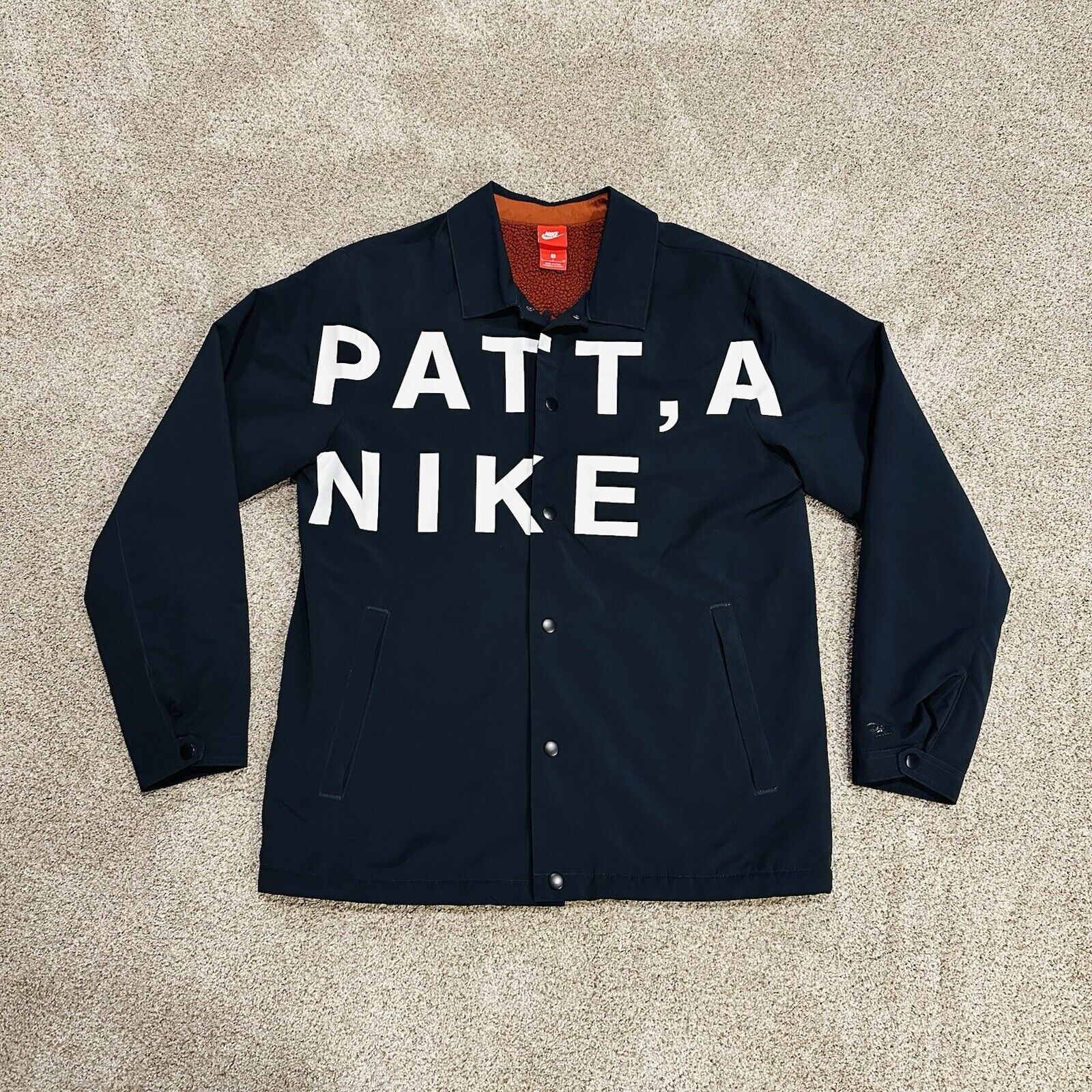 Patta NIKE 18AW x Patta Reversible Jacket Navy Sz S New W o Tags Grailed