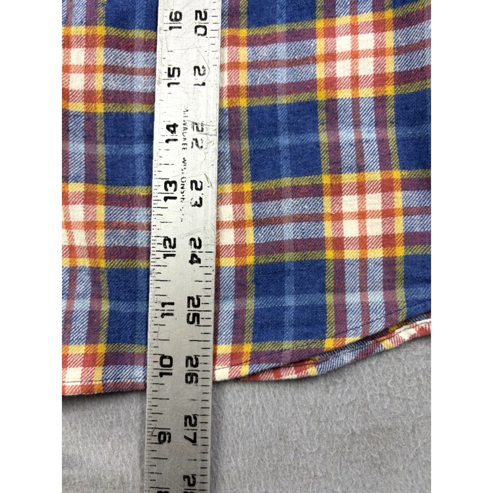 Vintage VINTAGE APC Rue Madame Paris Shirt Mens XS Blue Plaid Heavy Flannel Button Up Size US XS / EU 42 / 0 - 8 Thumbnail