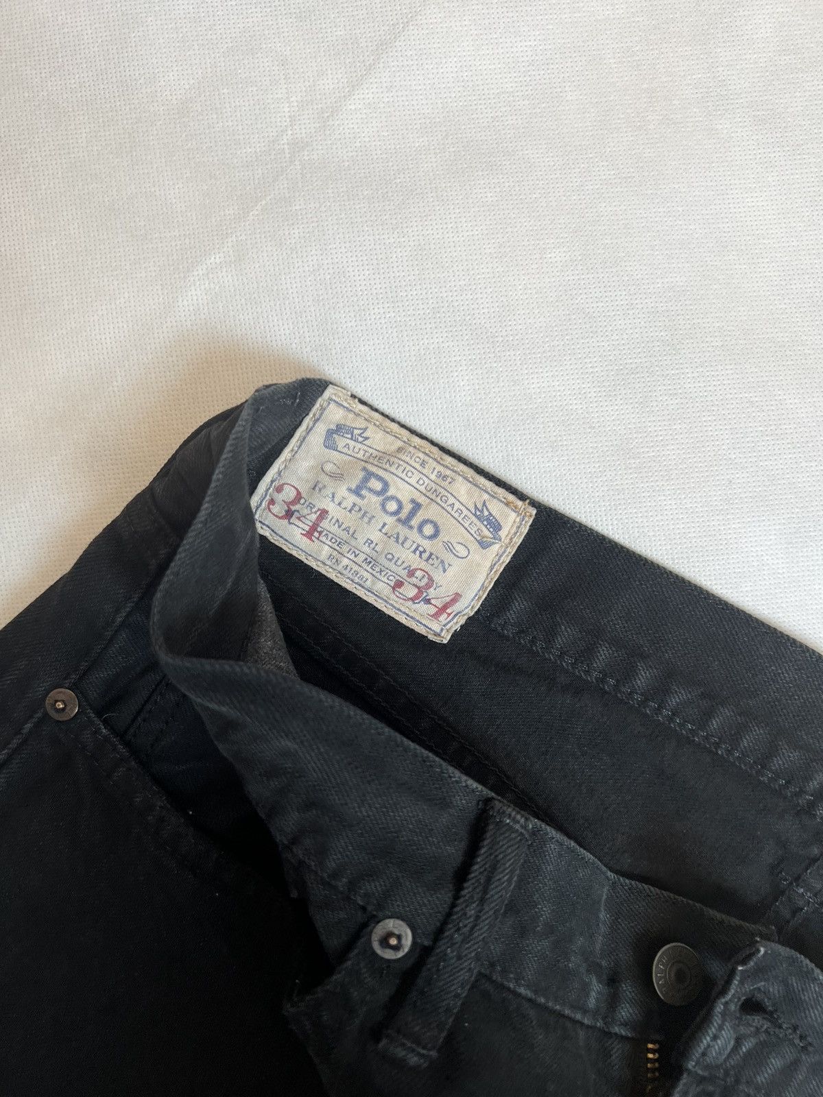Polo Ralph Lauren Vintage Polo Ralph Lauren RL Black Denim Size US 37 - 7 Thumbnail