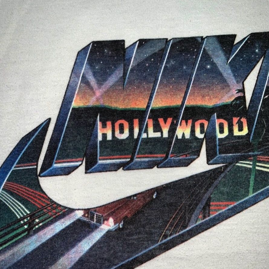 Nike VINTAGE Nike 80s Hollywood Swoosh City Series T Shirt USA Rare Small White Men Unisex Graphic Tee Crew Neck Short Sleeve 100% Cotton USA Decade 1980s Size US S / EU 44-46 / 1 - 3 Thumbnail