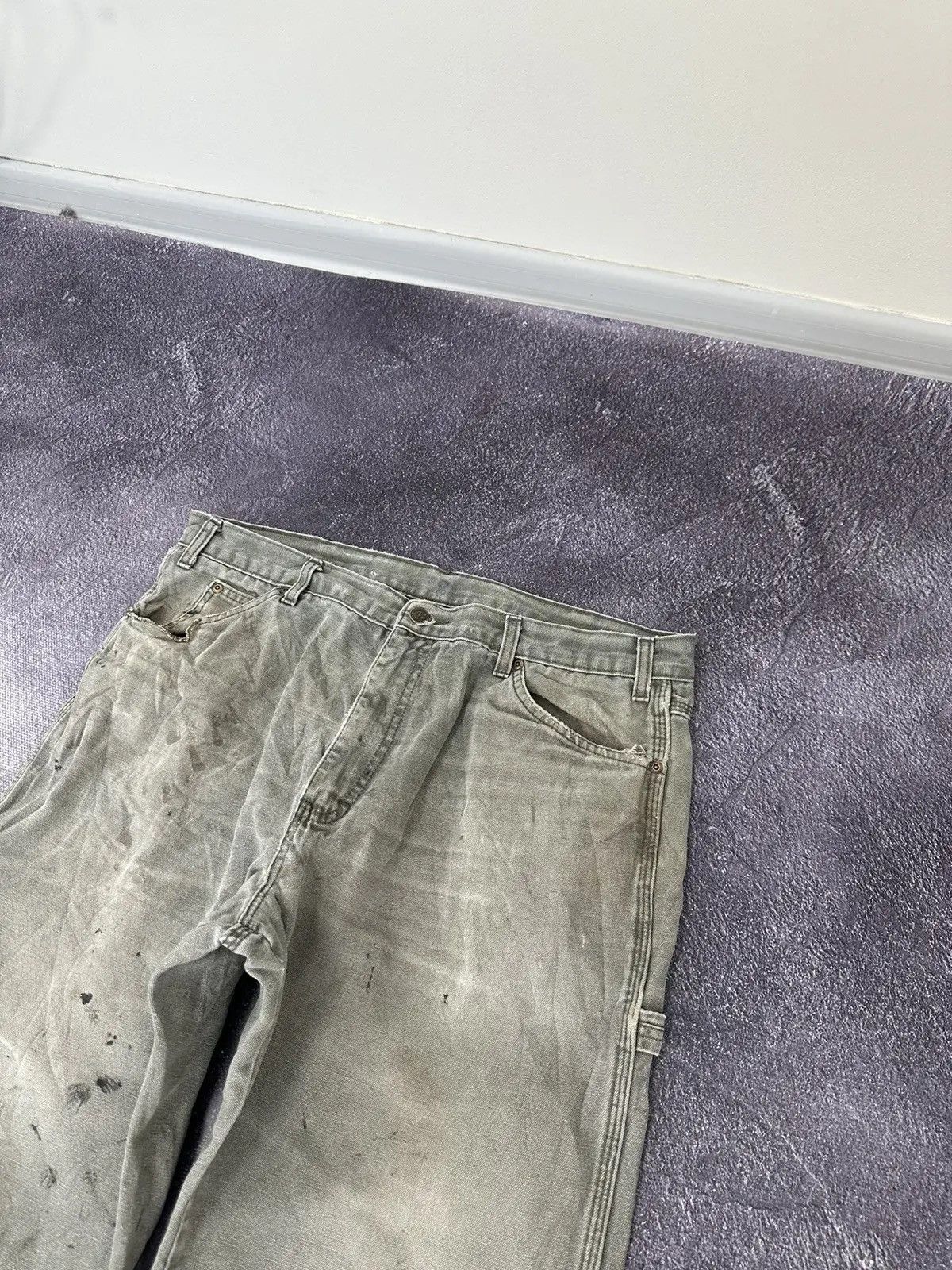 Dickies × Vintage Vintage Dickies USA Olive Hype Work Skate Baggy Pants Size US 38 / EU 54 - 8 Thumbnail