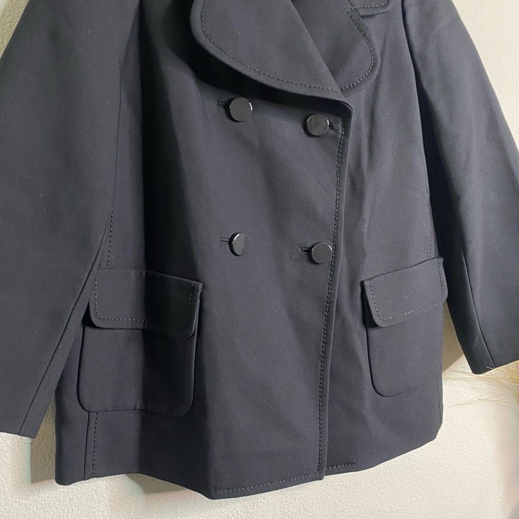 Kate Spade Kate Spade Madison Ave Pea Coat Black Button Front Greer Coa Size L / US 10 / IT 46 - 5 Thumbnail