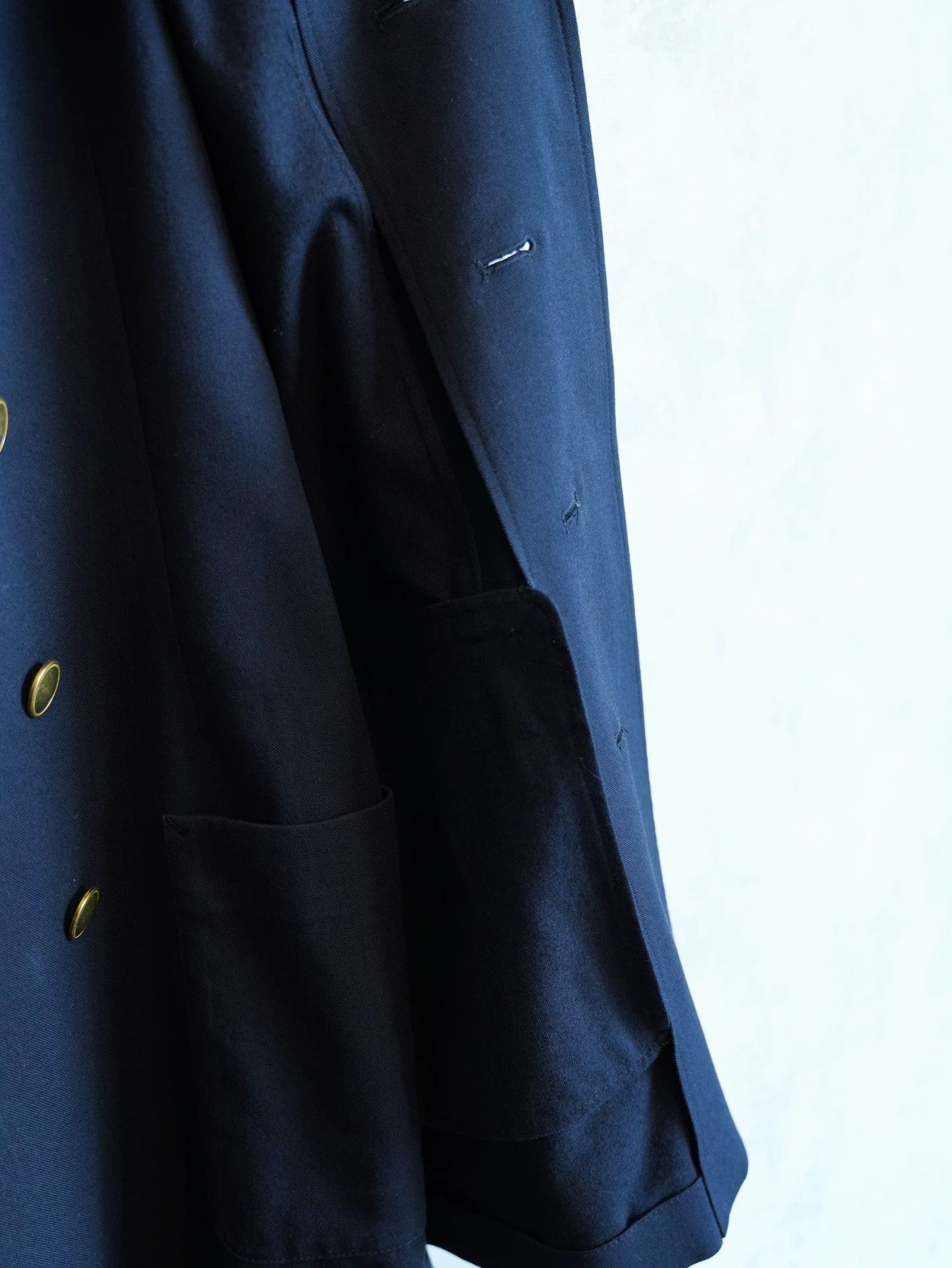 Yohji Yamamoto Yohji Yamamoto 12AW DB Gold Button Patch Coat Size US L / EU 52-54 / 3 - 7 Thumbnail