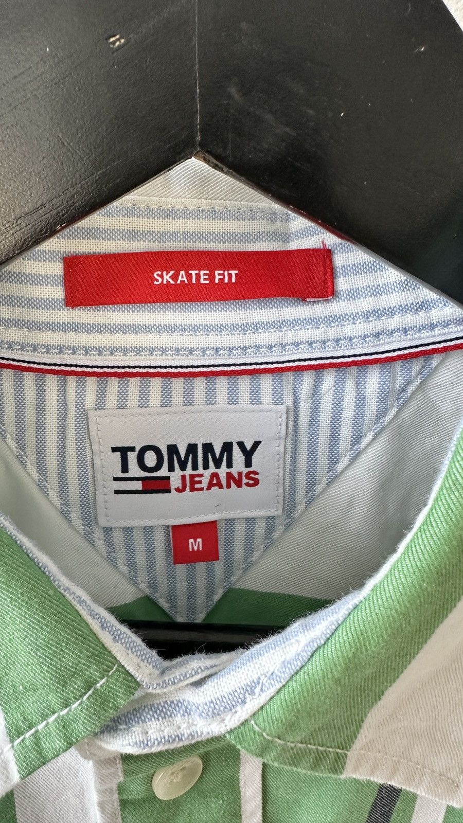 Tommy Hilfiger Tommy Jeans Striped Shirt Skate Fit Y2K Baggy Retro Big Logo Size US M / EU 48-50 / 2 - 8 Thumbnail