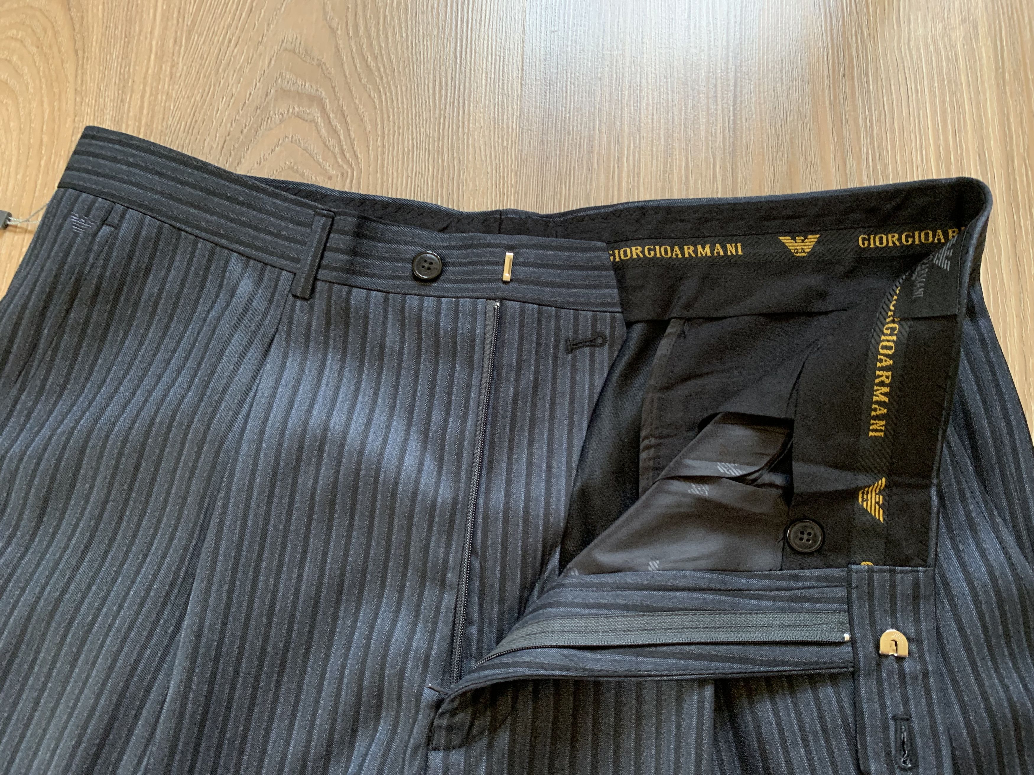 Giorgio Armani × Vintage Vintage Armani Le Collezioni Classic Formal Wool Trousers Size 54R - 4 Thumbnail