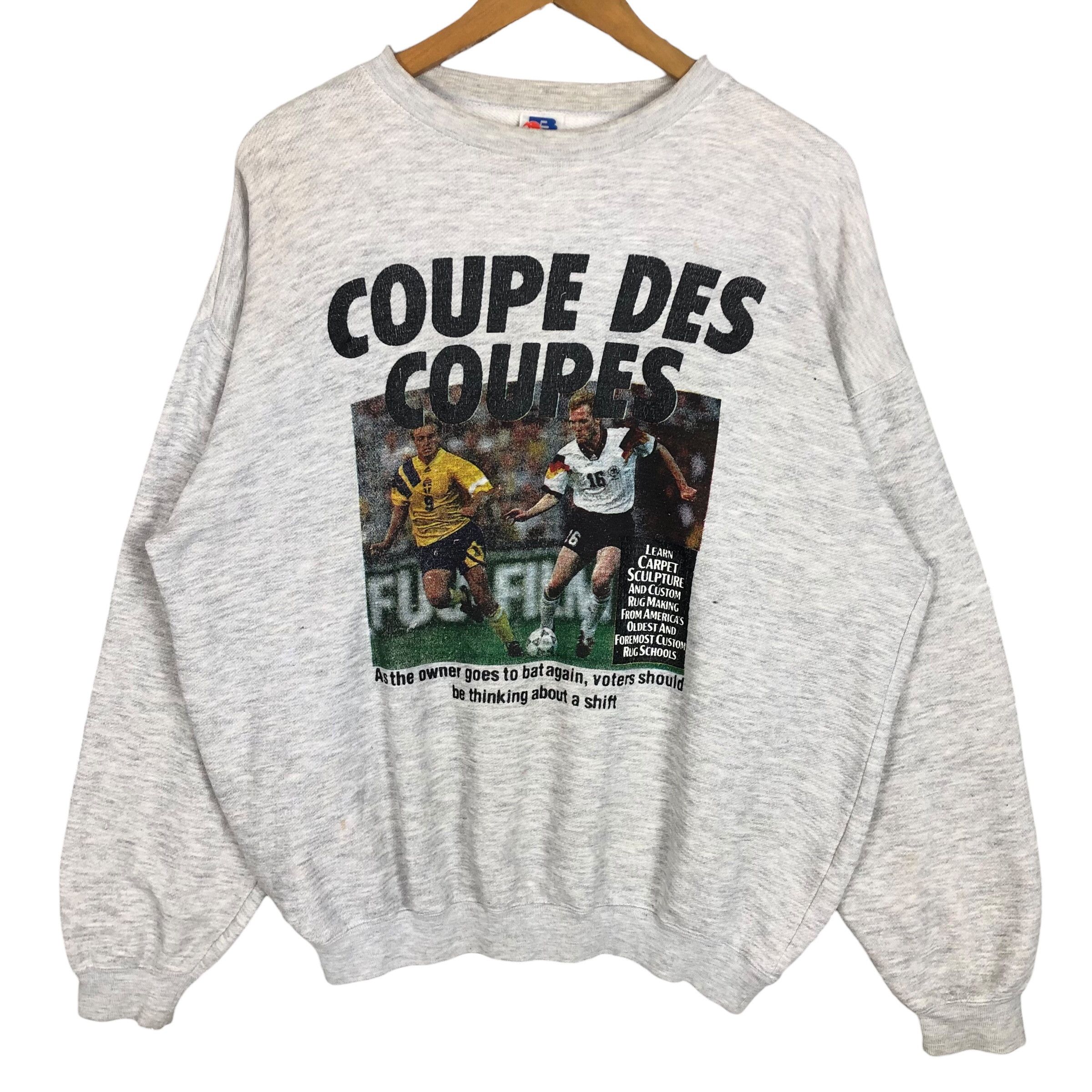 Vintage Vintage Euro Cup 1992 Germany Vs Sweden Crewneck Sweatshirt Size US XL / EU 56 / 4 - 1 Thumbnail