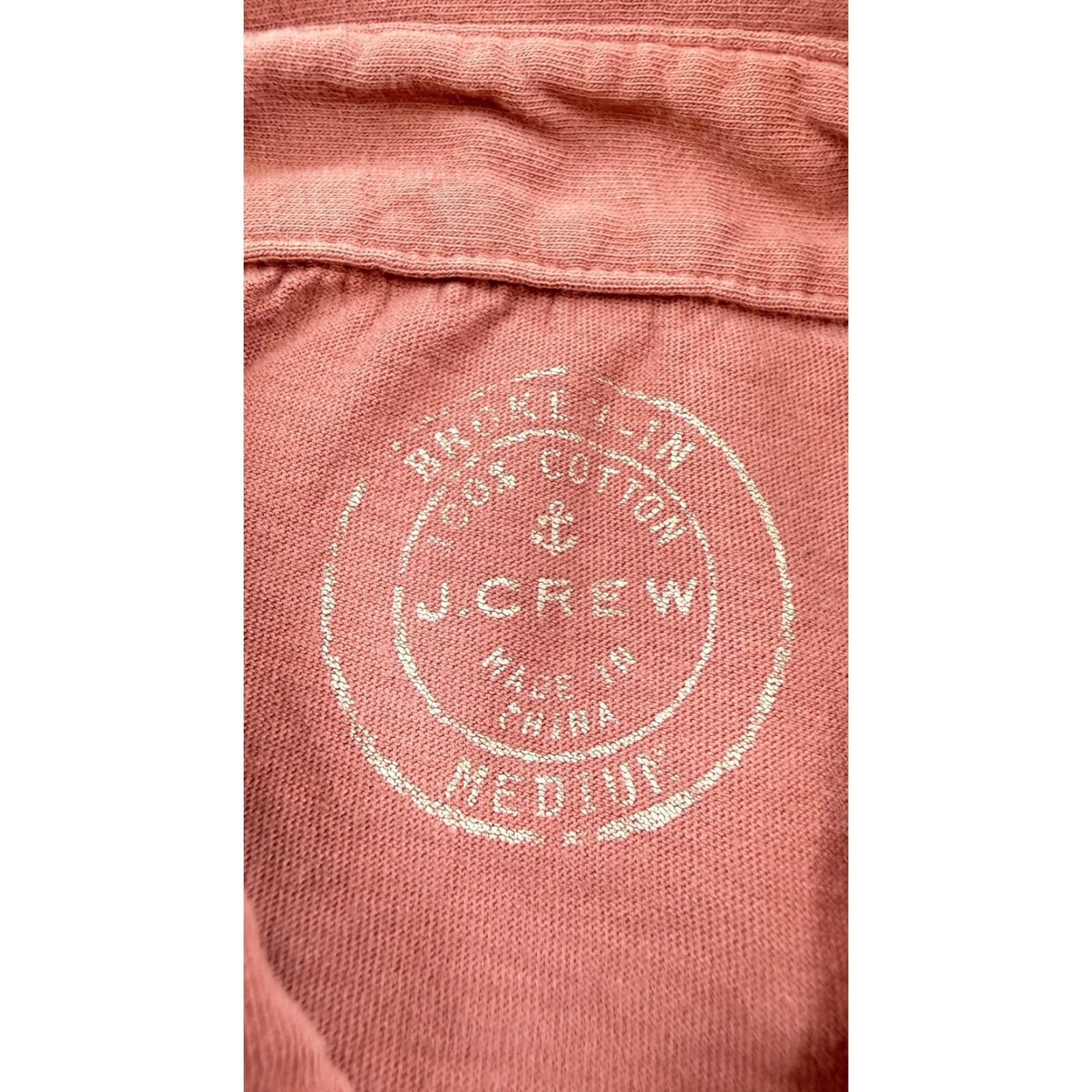 J.Crew J.Crew Shirt Mens Medium Pink Long Sleeve Polo Pocket Top Broken-In Cotton Shirt Size US M / EU 48-50 / 2 - 2 Thumbnail