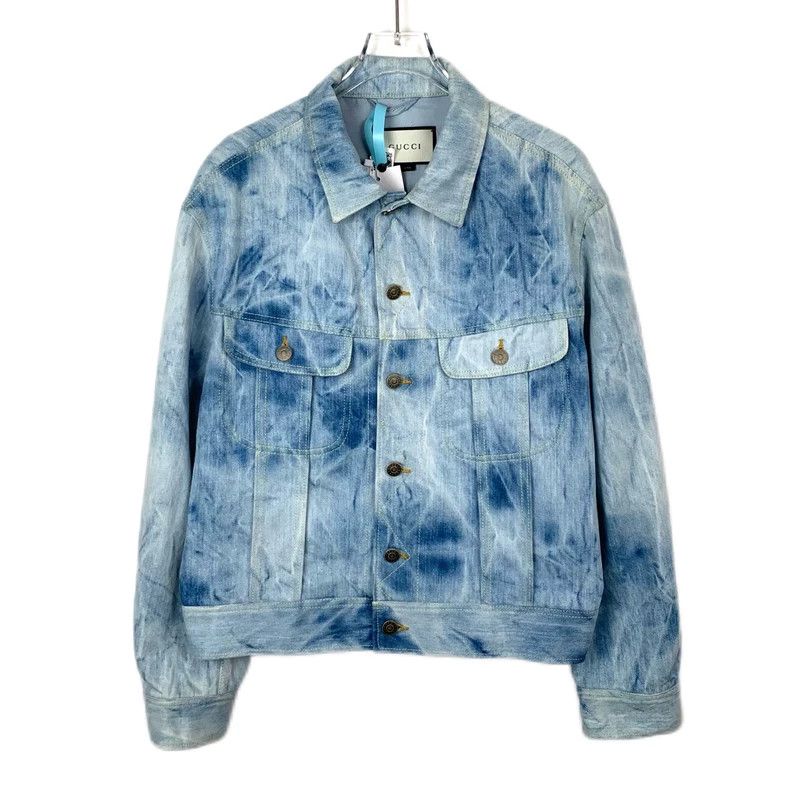 Gucci Gucci Blue tie-dyed cotton denim jacket 2502-Nextarrow Size US M / EU 48-50 / 2 - 1 Thumbnail