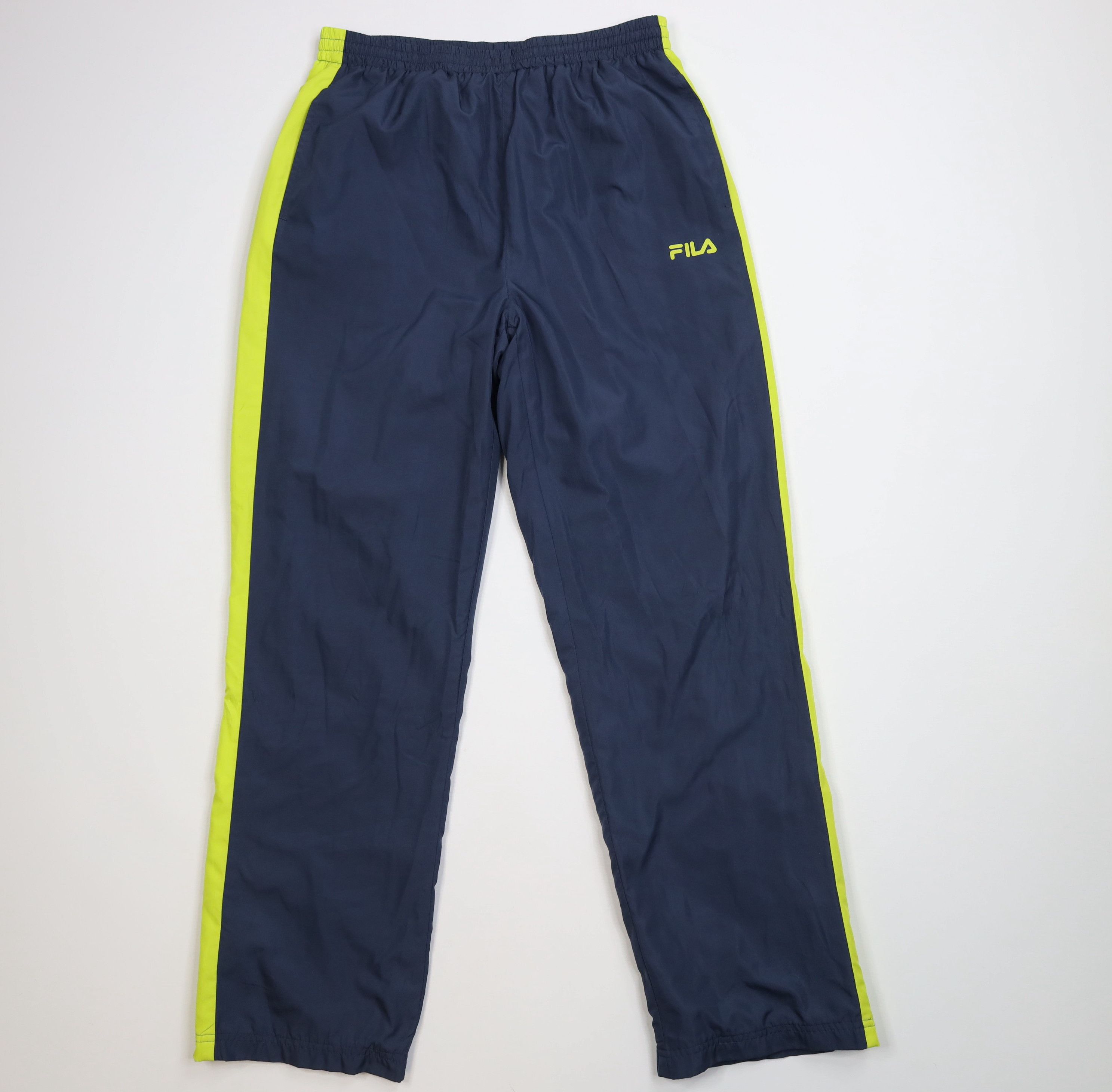 Fila Vintage 90s Y2K Fila Lined Wide Leg Windbreaker Pants Blue Size US 34 / EU 50 - 1 Thumbnail