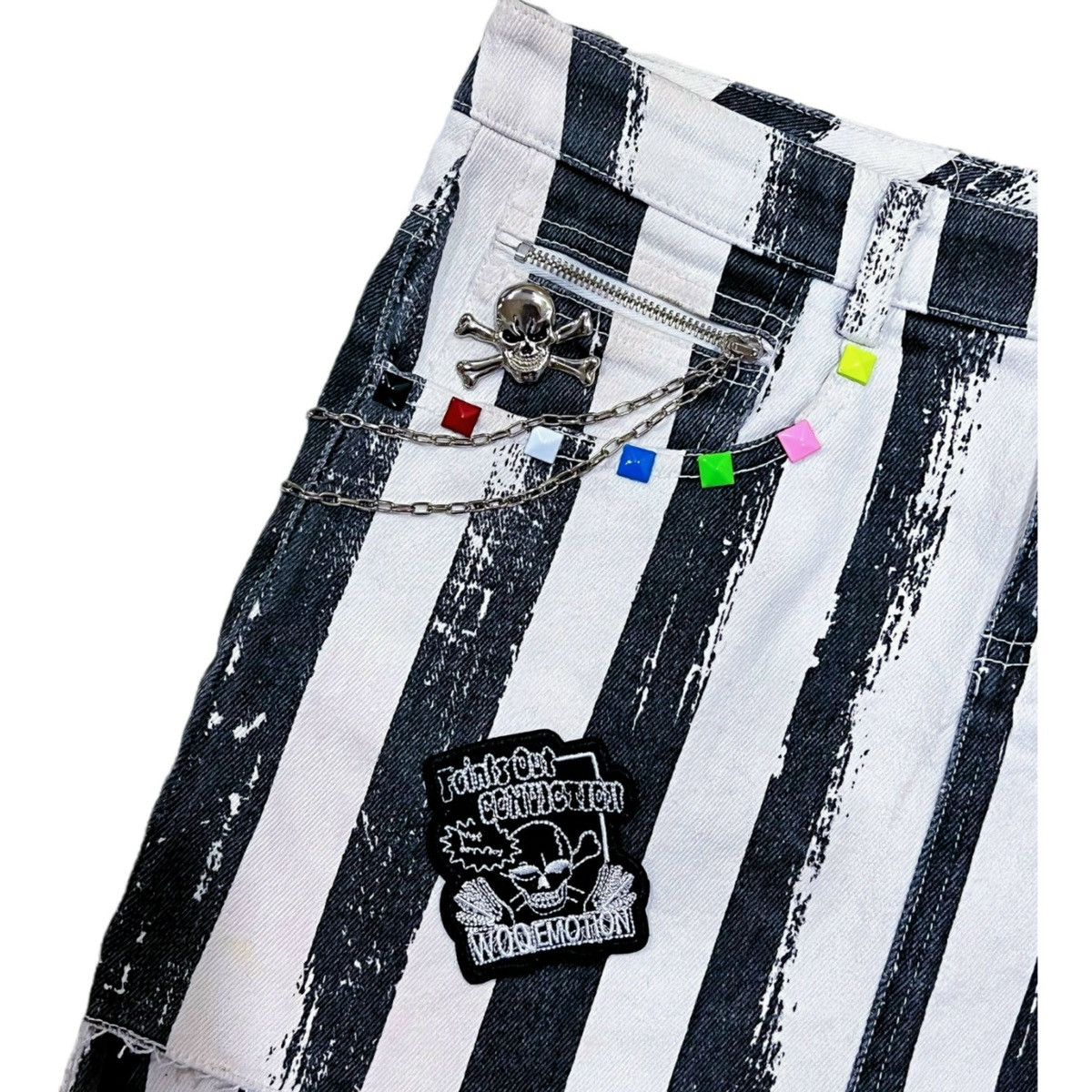 Japanese Brand × Seditionaries × Vintage Vintage stripe punk mini skirt ☠️🎀 Size 26" / US 2 / IT 38 - 3 Thumbnail