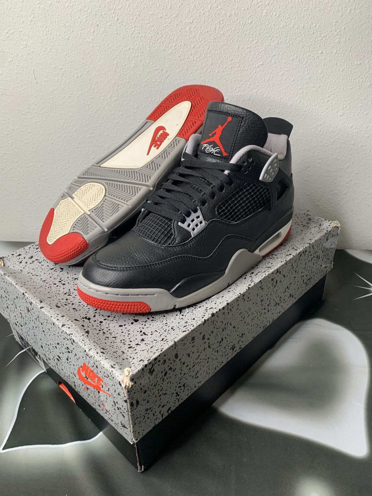 Jordan Brand Air Jordan 4 Retro Bred Reimagined Size US 12 / EU 45 - 2 Thumbnail