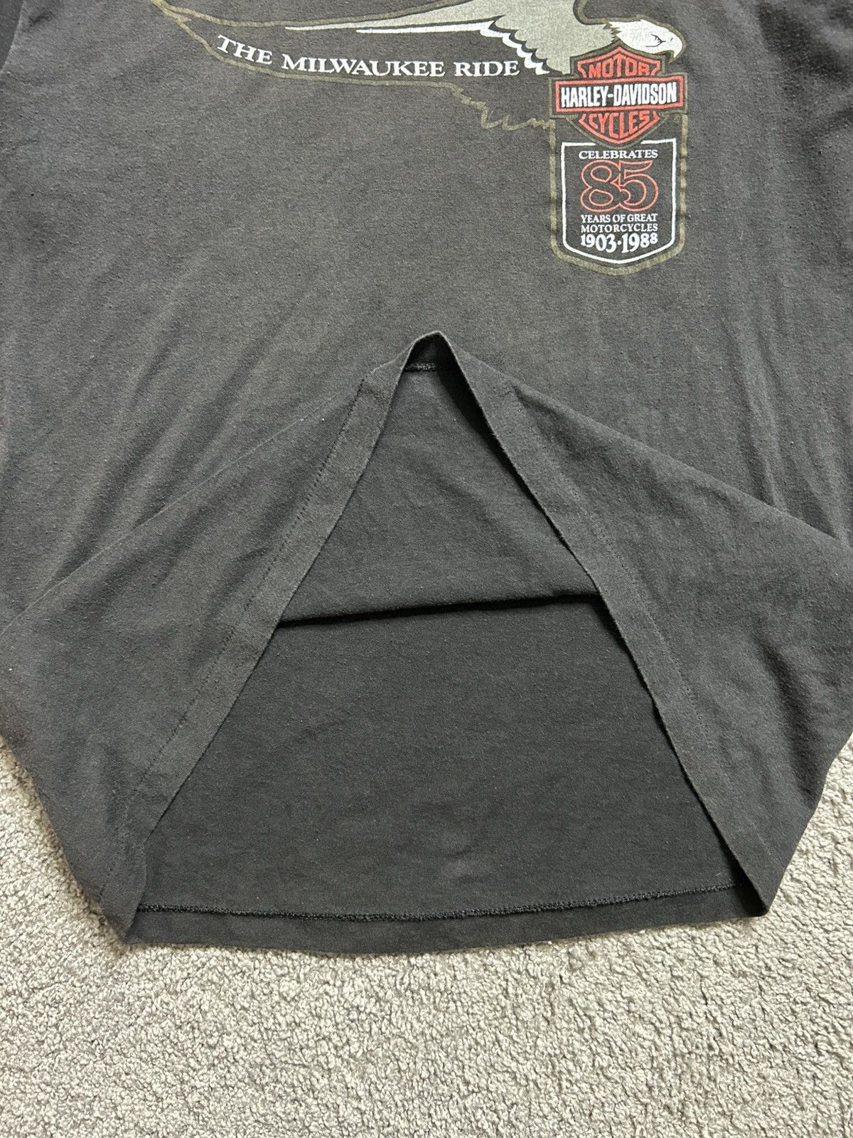 Vintage Vintage 80s Harley Milwaukee Ride Tee Made in USA Single Size US XXL / EU 58 / 5 - 3 Thumbnail