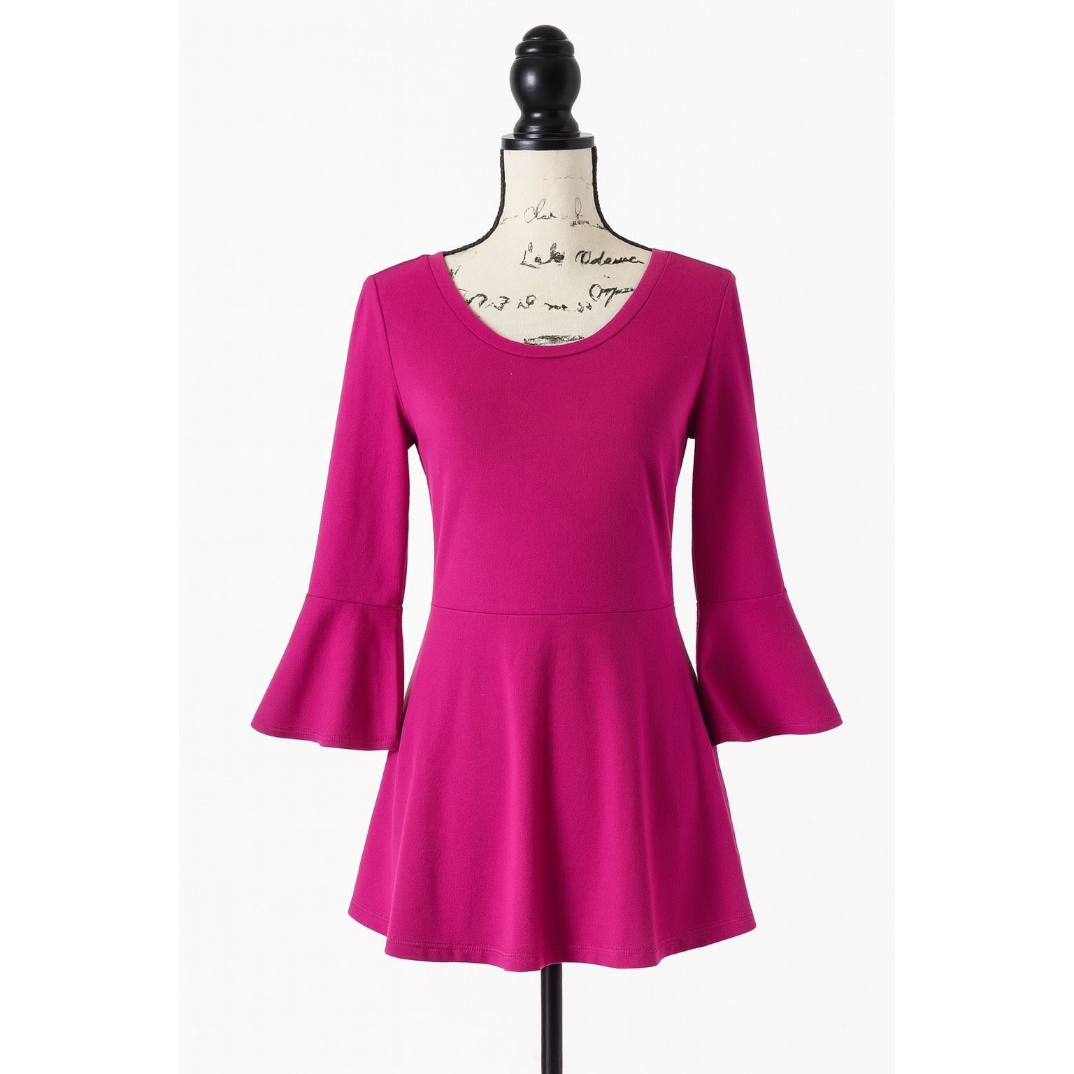 Isaac Mizrahi Isaac Mizrahi Live XS Pink Long Sleeve Shirt Bell Sleeves Fl Size XS / US 0-2 / IT 36-38 - 1 Thumbnail
