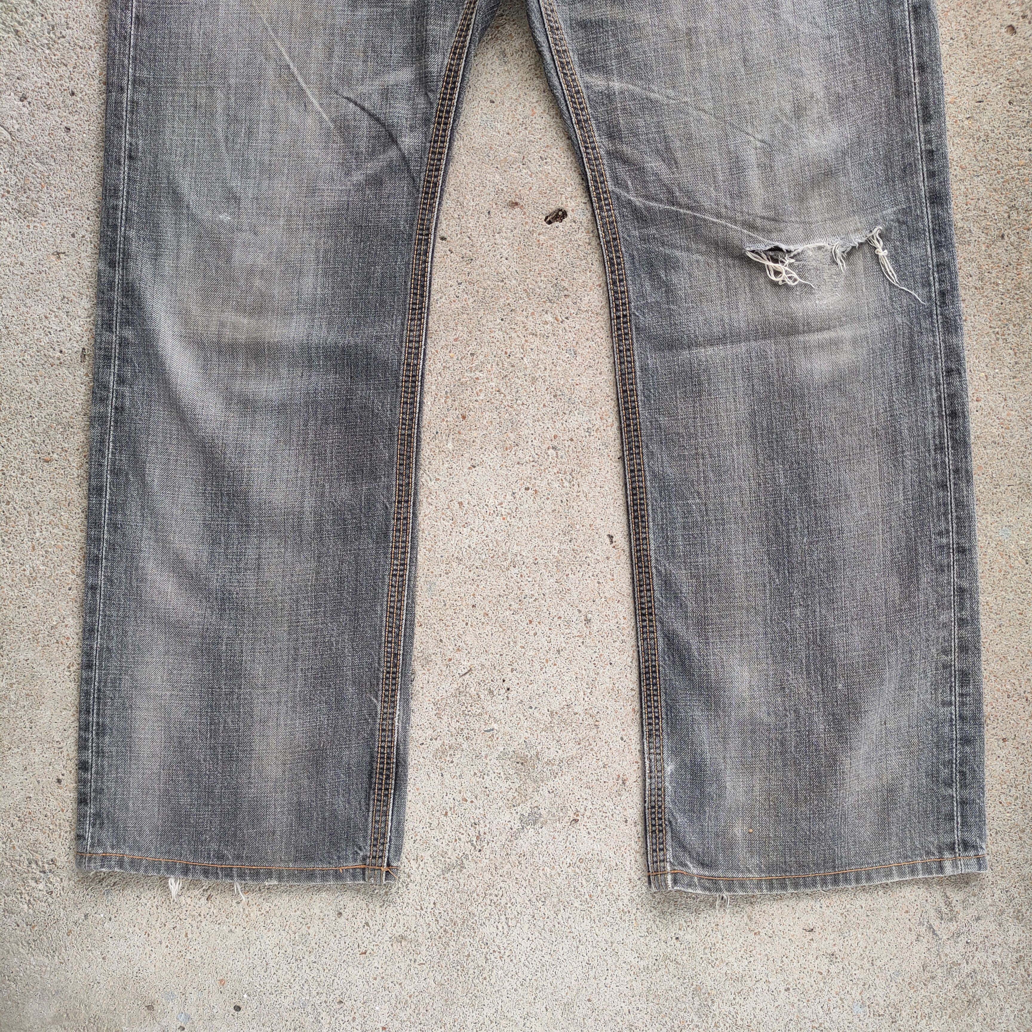 Edwin VINTAGE EDWIN 404 FADED BLACK RIPPED JEANS DENIM PANTS Size US 36 / EU 52 - 3 Thumbnail