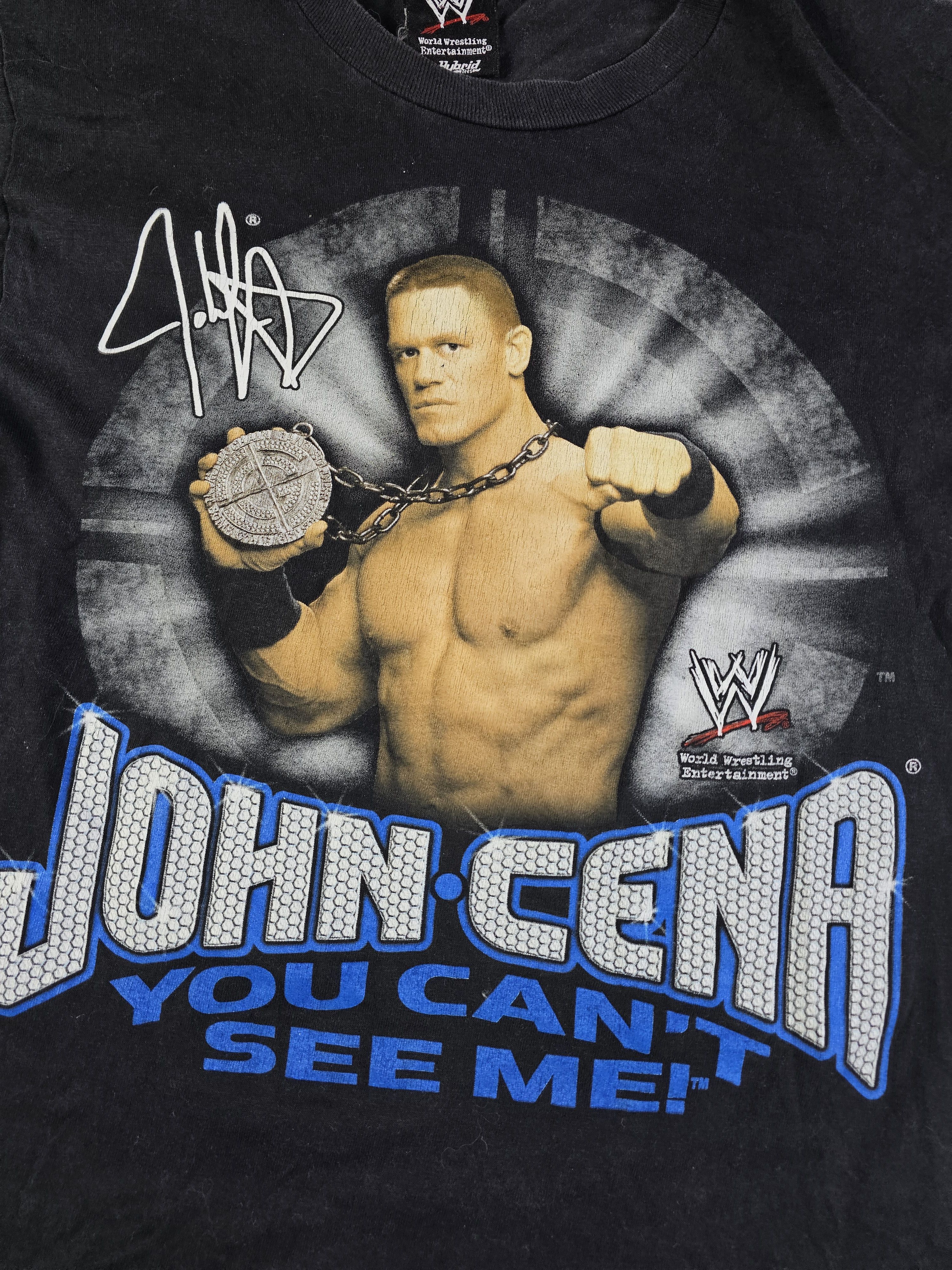 WWE Vintage WWE John Cena T-Shirt Women M Baby Tee Black Y2K Size M / US 6-8 / IT 42-44 - 2 Thumbnail
