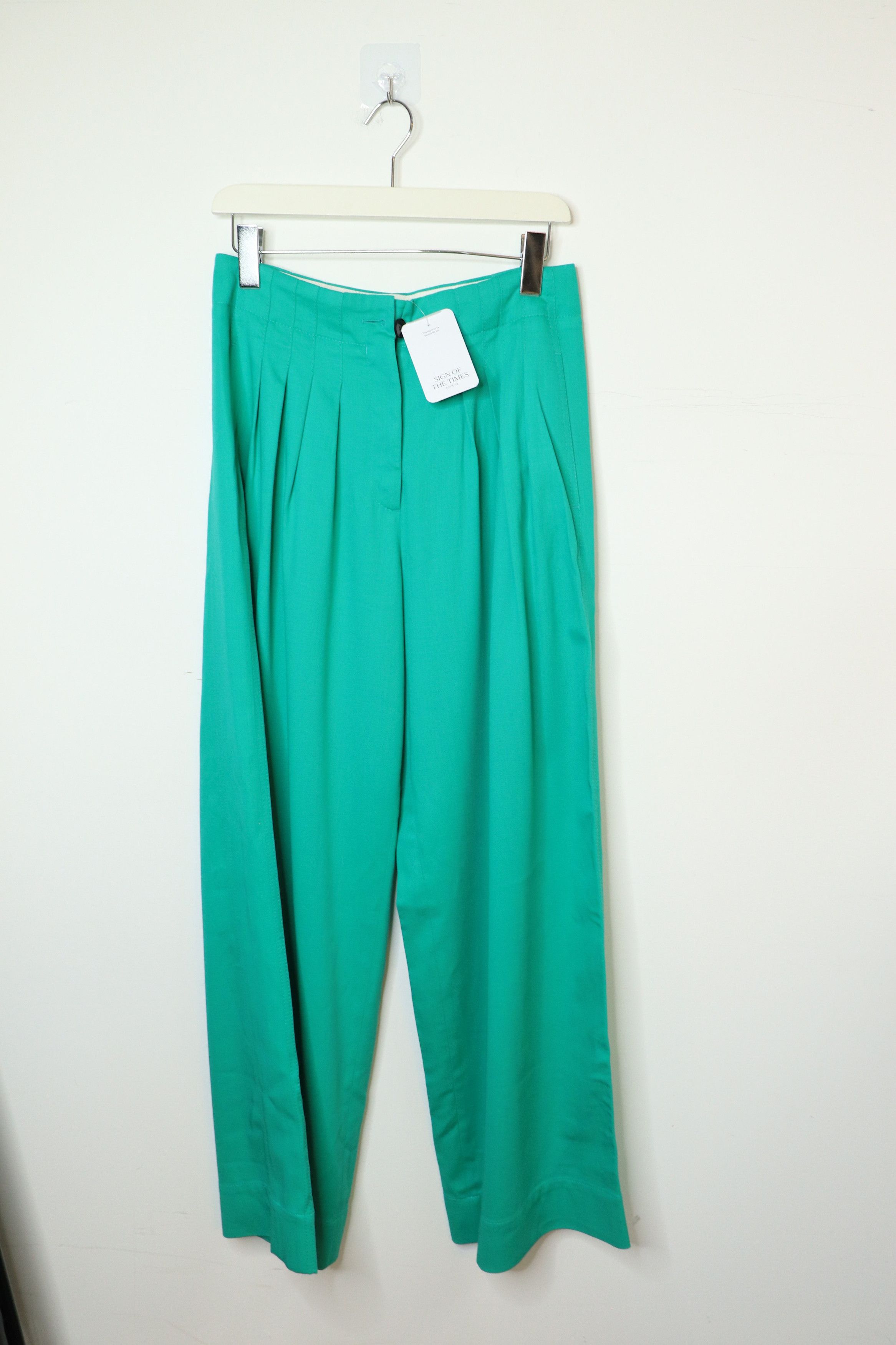 ME+EM Green wide leg trousers - UK 10 Size 28" / US 6 / IT 42 - 1 Thumbnail