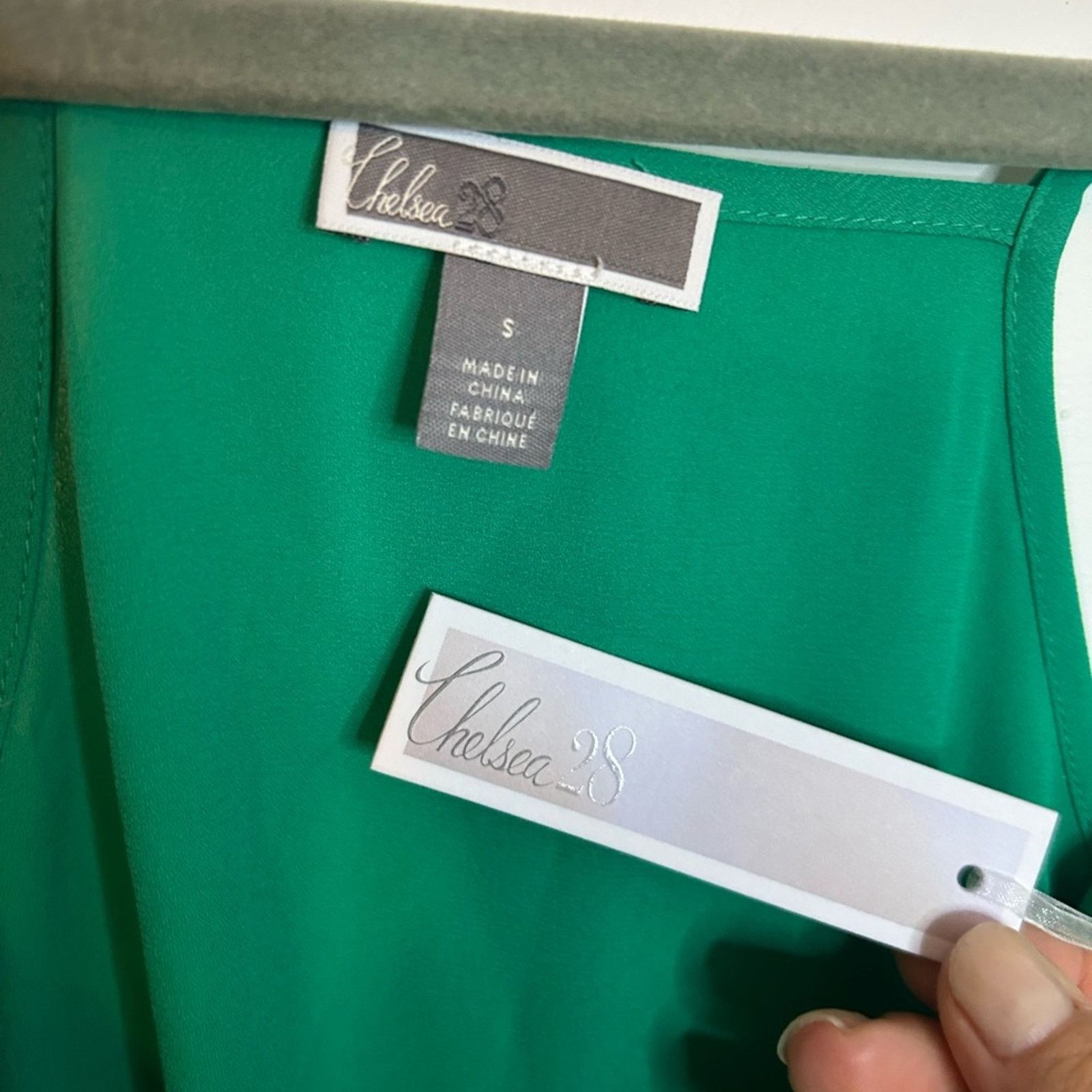 Other NWT Chelsea 28 Parakeet Green Scalloped Wrap Top Size S / US 4 / IT 40 - 3 Thumbnail