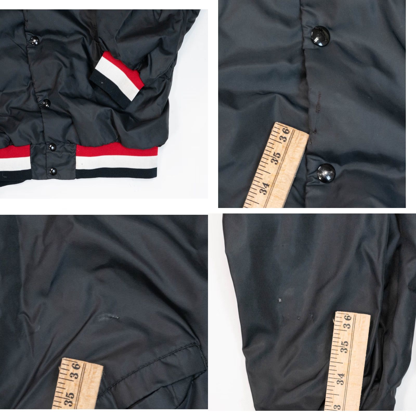 Russell Athletic VINTAGE Russell Athletic Varsity Jacket Shirt L Black Snap Bomber Black Red 80s 90s College NCAA Sports Mens Size US L / EU 52-54 / 3 - 9 Thumbnail