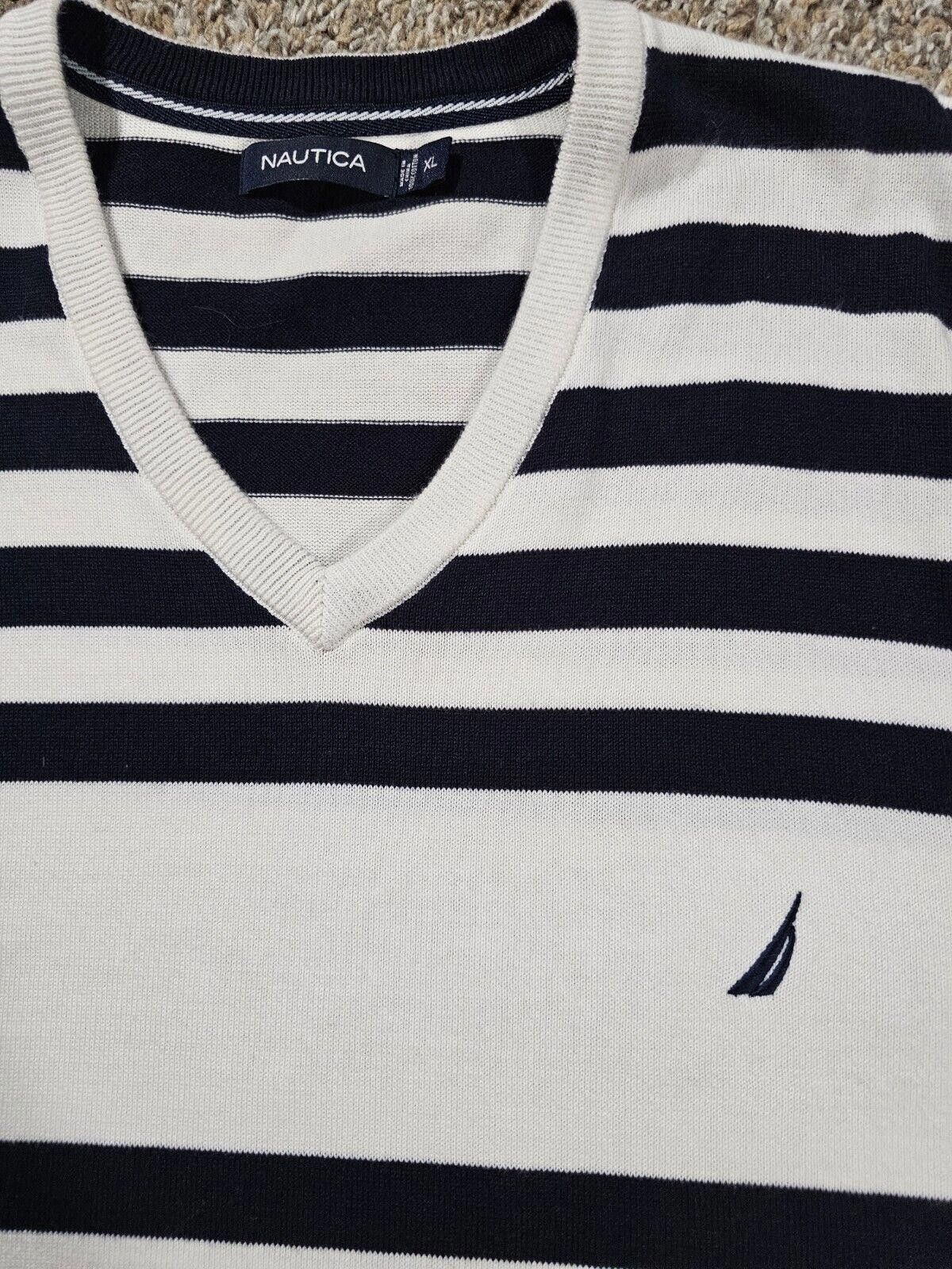 Nautica Nautica Striped Blue White Preppy Vest XL Size US XL / EU 56 / 4 - 2 Thumbnail