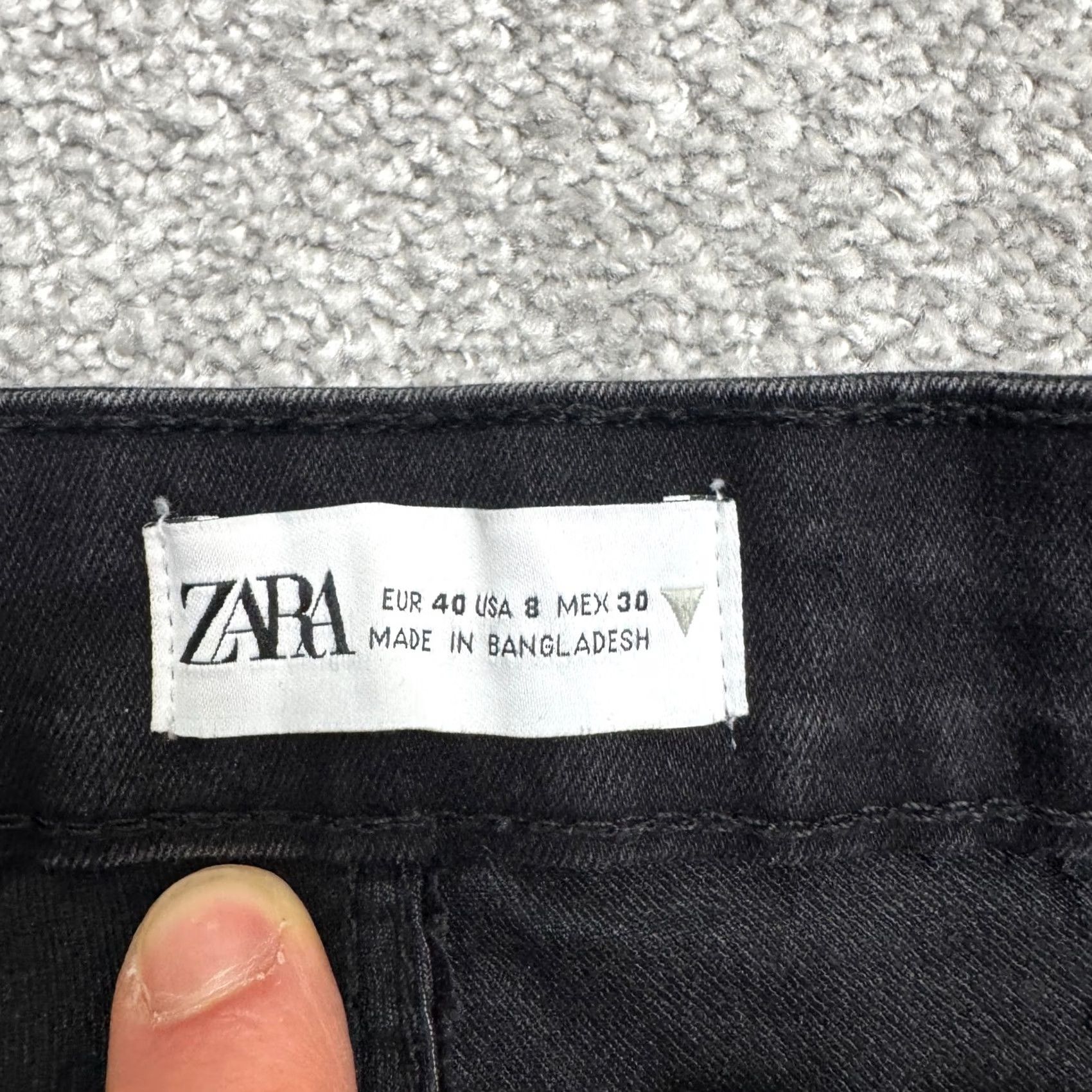 Zara Zara Jeans Womens 8 High Rise Seamed Skinny Denim Black Size 30" / US 8 / IT 44 - 6 Thumbnail