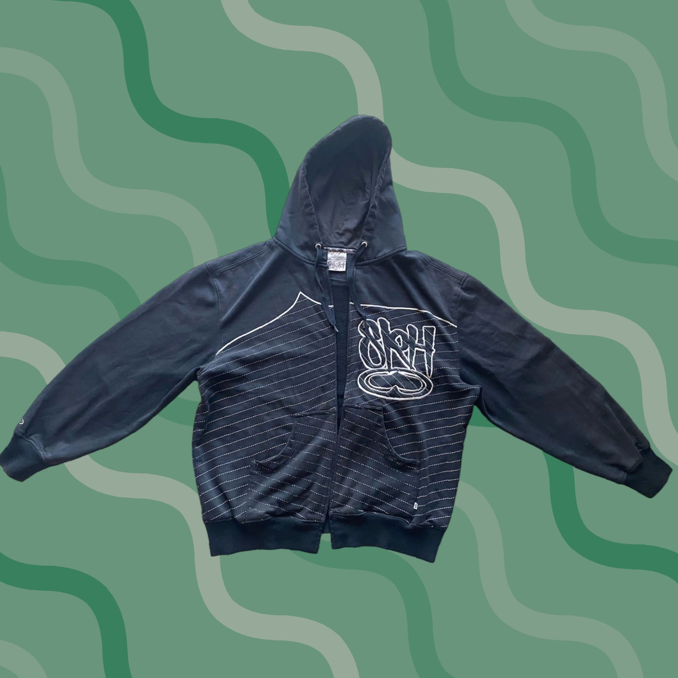 Vintage Y2K SRH Hoodie Men Black 2XL Full Zip Zipper Broken Size US XXL / EU 58 / 5 - 1 Thumbnail