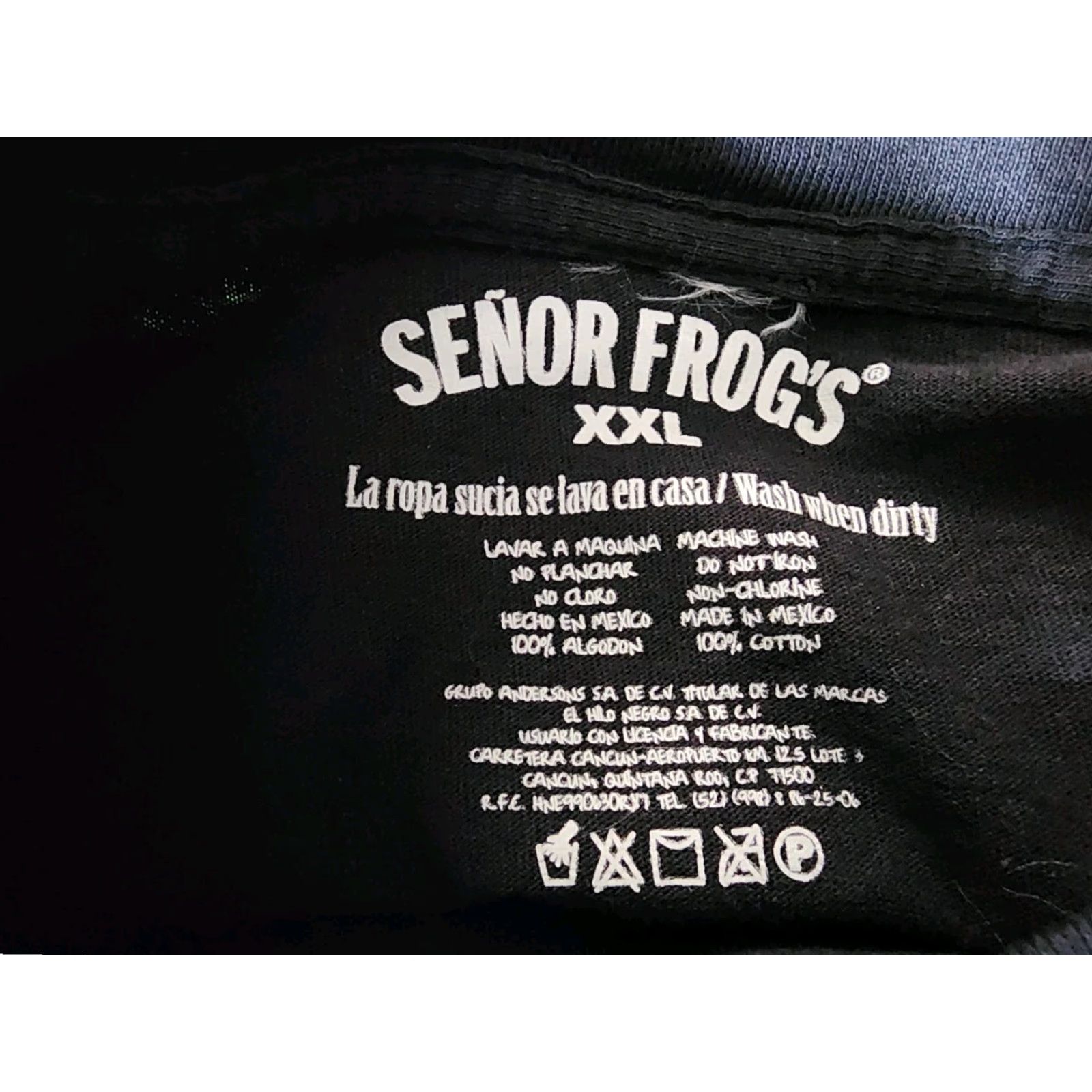 Vintage Senor Frog’s Puerto Vallarta Mens T-Shirt 2XL Black Short Sleeve Crew Neck Funny Travel Classic Logo Size US XXL / EU 58 / 5 - 5 Thumbnail