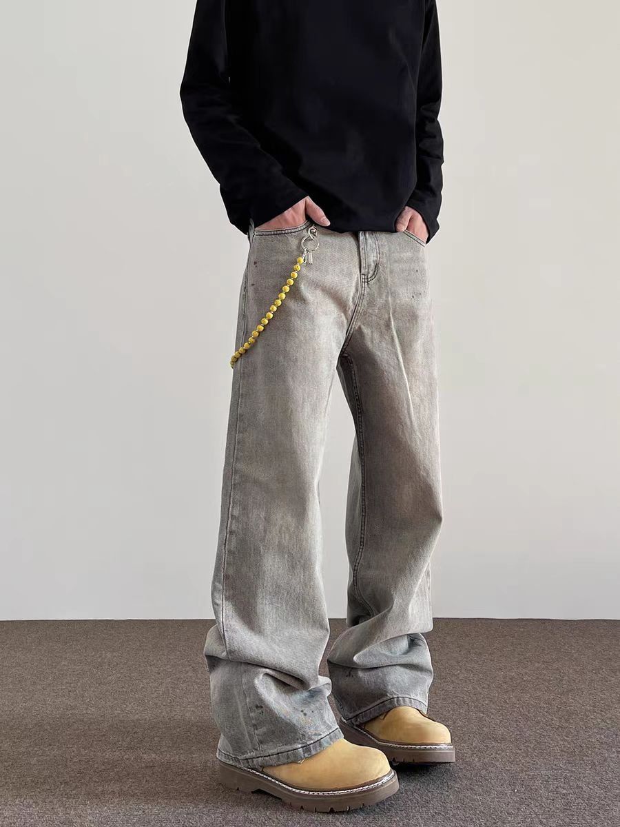 Japanese Brand × Jean Vintage washed and inked smoky grey baggy micro flare jeans Size US 30 / EU 46 - 3 Thumbnail