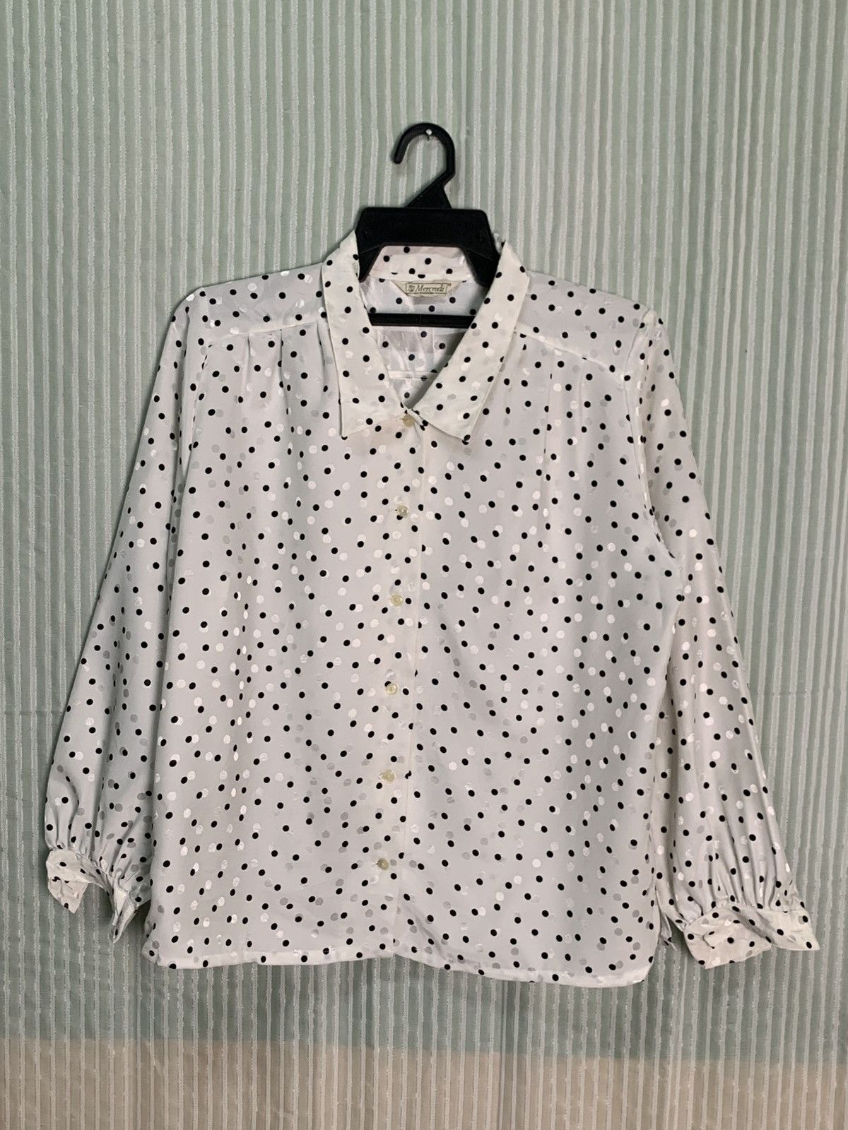 Other Rare Design Vintage Long Sleeve Mercredi Polka Dot Blouse Size M / US 6-8 / IT 42-44 - 1 Thumbnail
