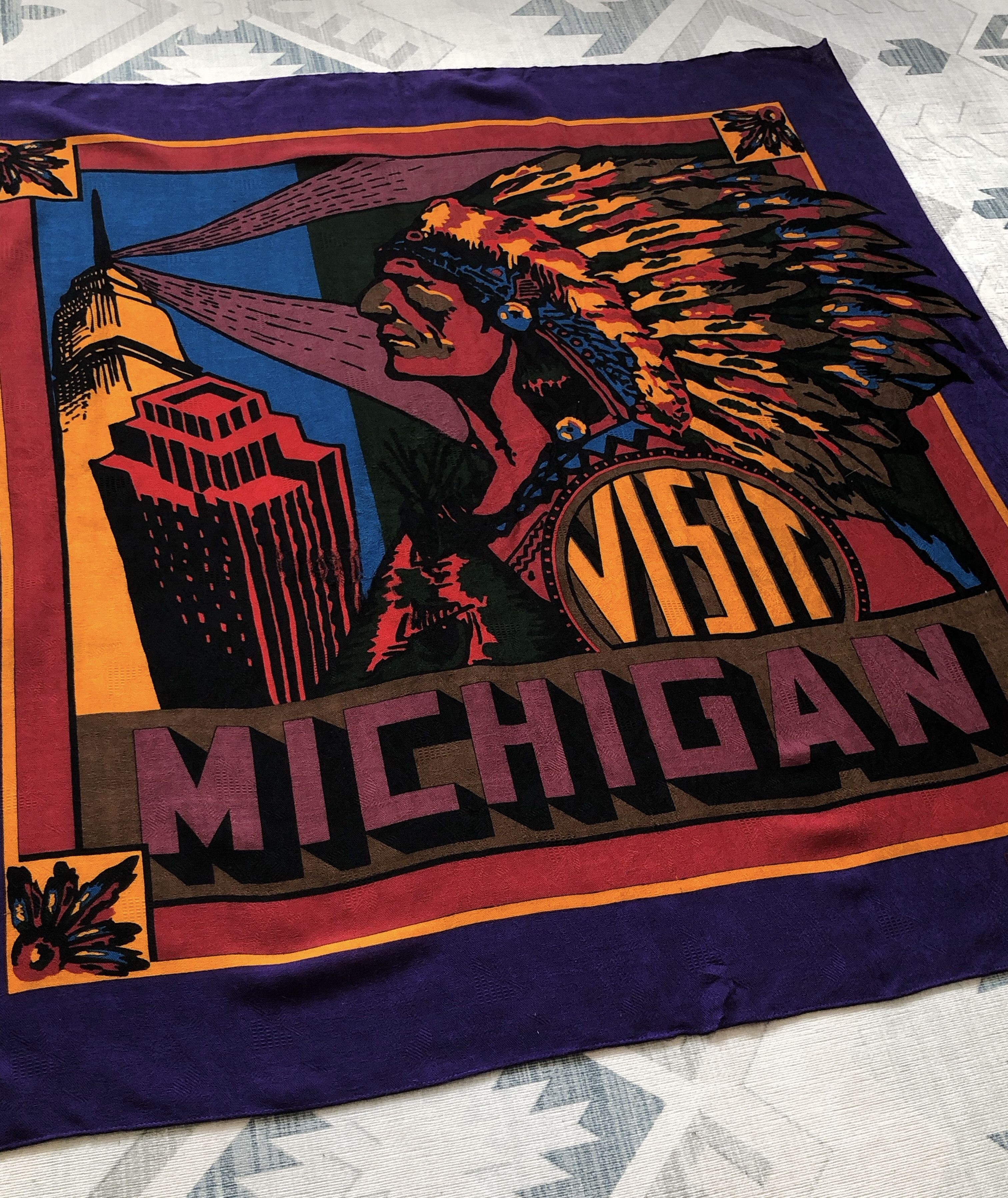 Daniel Hechter × Native × Vintage VINTAGE DANIEL HECHTER PARIS MICHIGAN WOOL SCARVES Size ONE SIZE - 4 Thumbnail