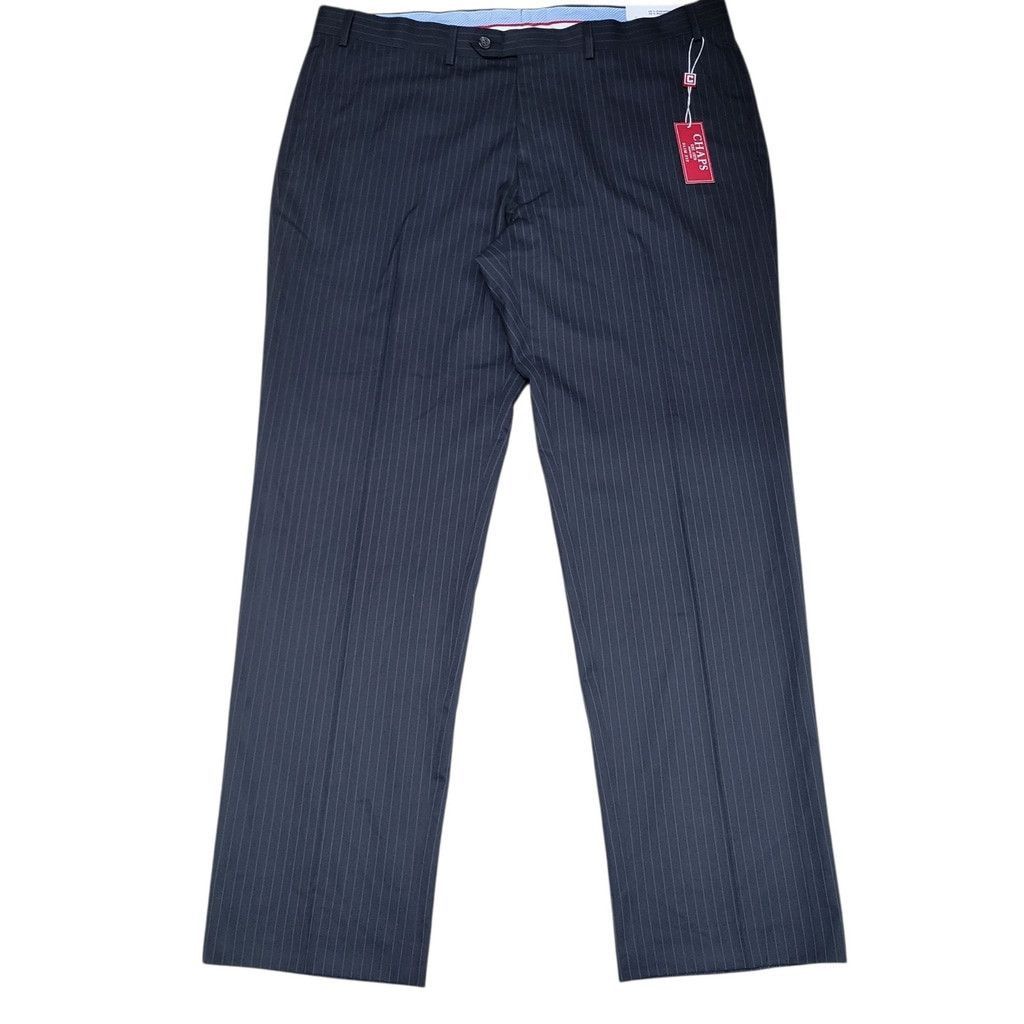 Chaps CHAPS Men's Slim Fit Black Pinstripe Pants 40/32 NWT $100 Size US 40 / EU 56 - 1 Thumbnail